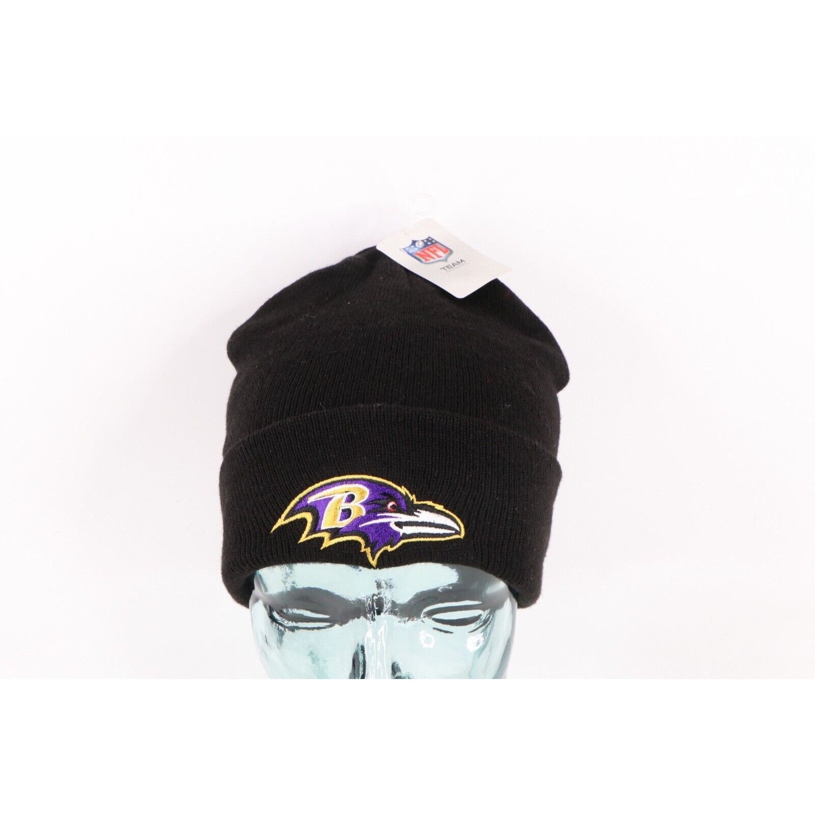 Vintage NOS Vintage NFL Baltimore Ravens Football Winter Beanie Hat Size ONE SIZE - 1 Thumbnail