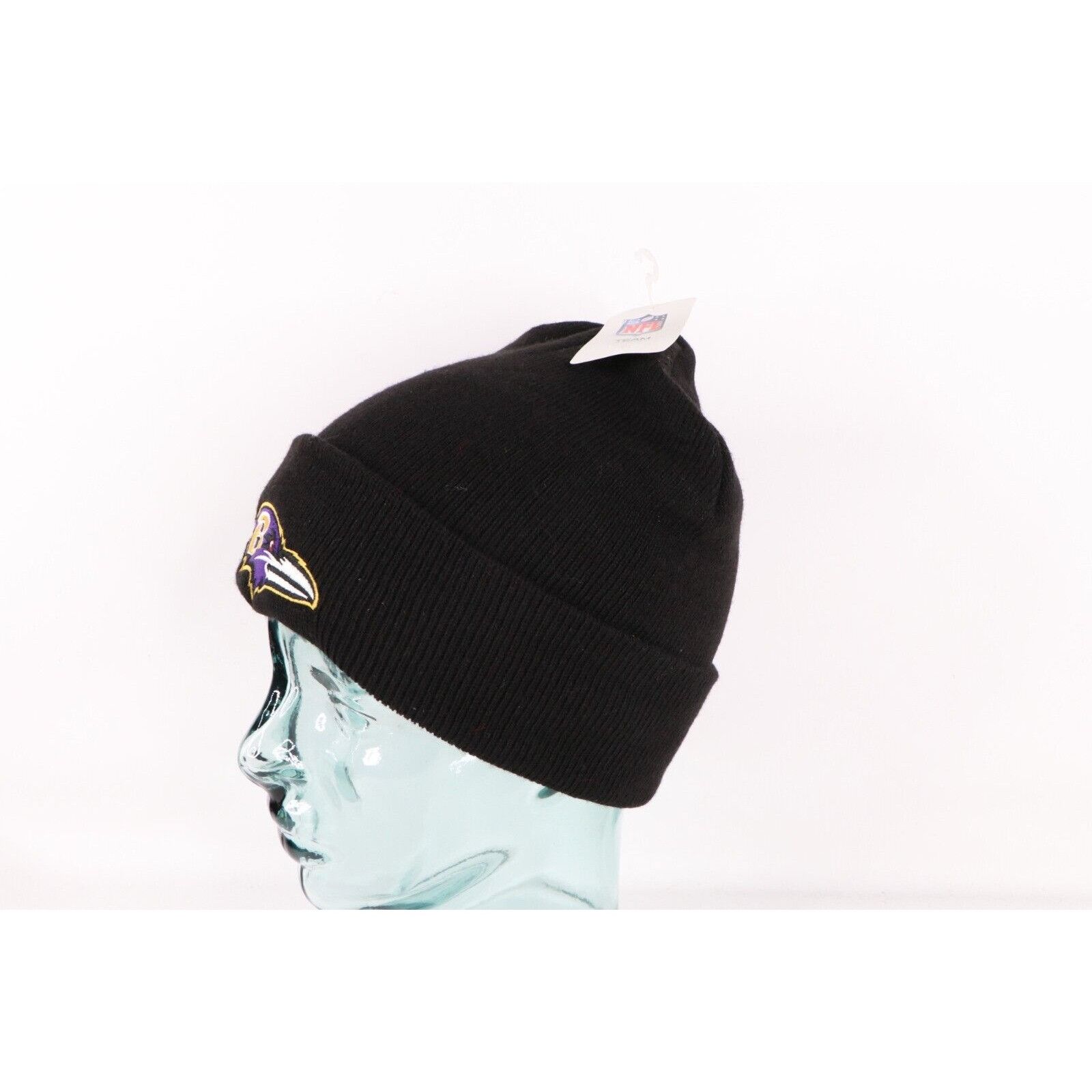 Vintage NOS Vintage NFL Baltimore Ravens Football Winter Beanie Hat Size ONE SIZE - 2 Thumbnail