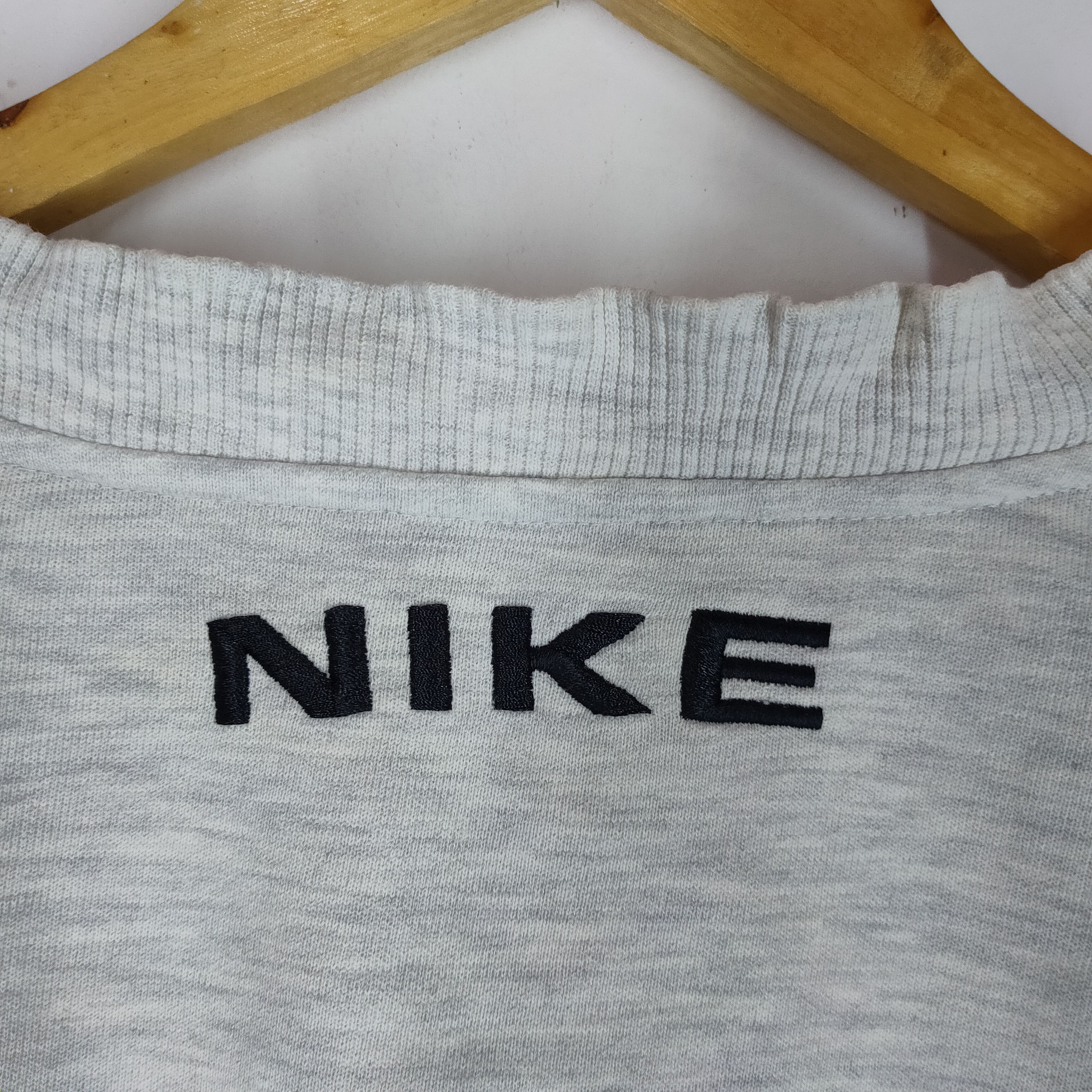 Nike Vintage 90s NIKE DOUBLE EMBROIDERY Big Swoosh Sweatshirt Size US XL / EU 56 / 4 - 9 Thumbnail