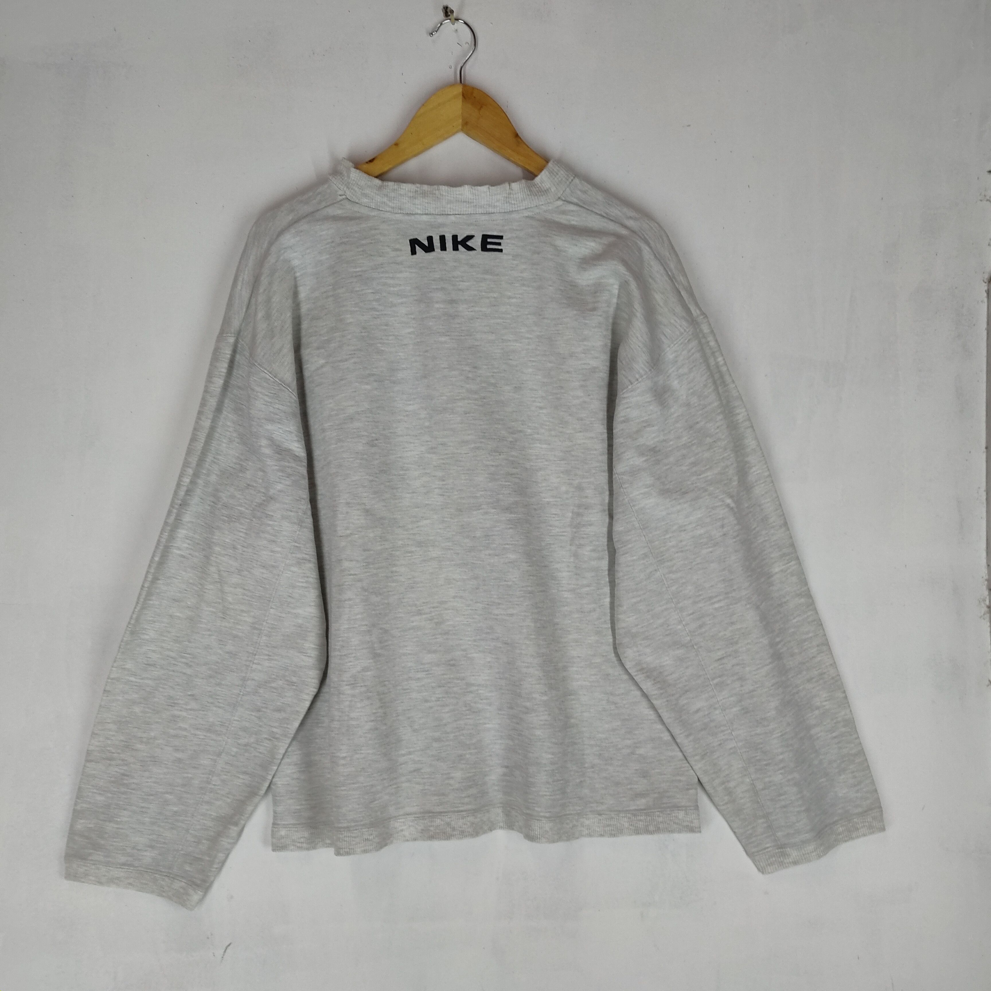 Nike Vintage 90s NIKE DOUBLE EMBROIDERY Big Swoosh Sweatshirt Size US XL / EU 56 / 4 - 8 Thumbnail