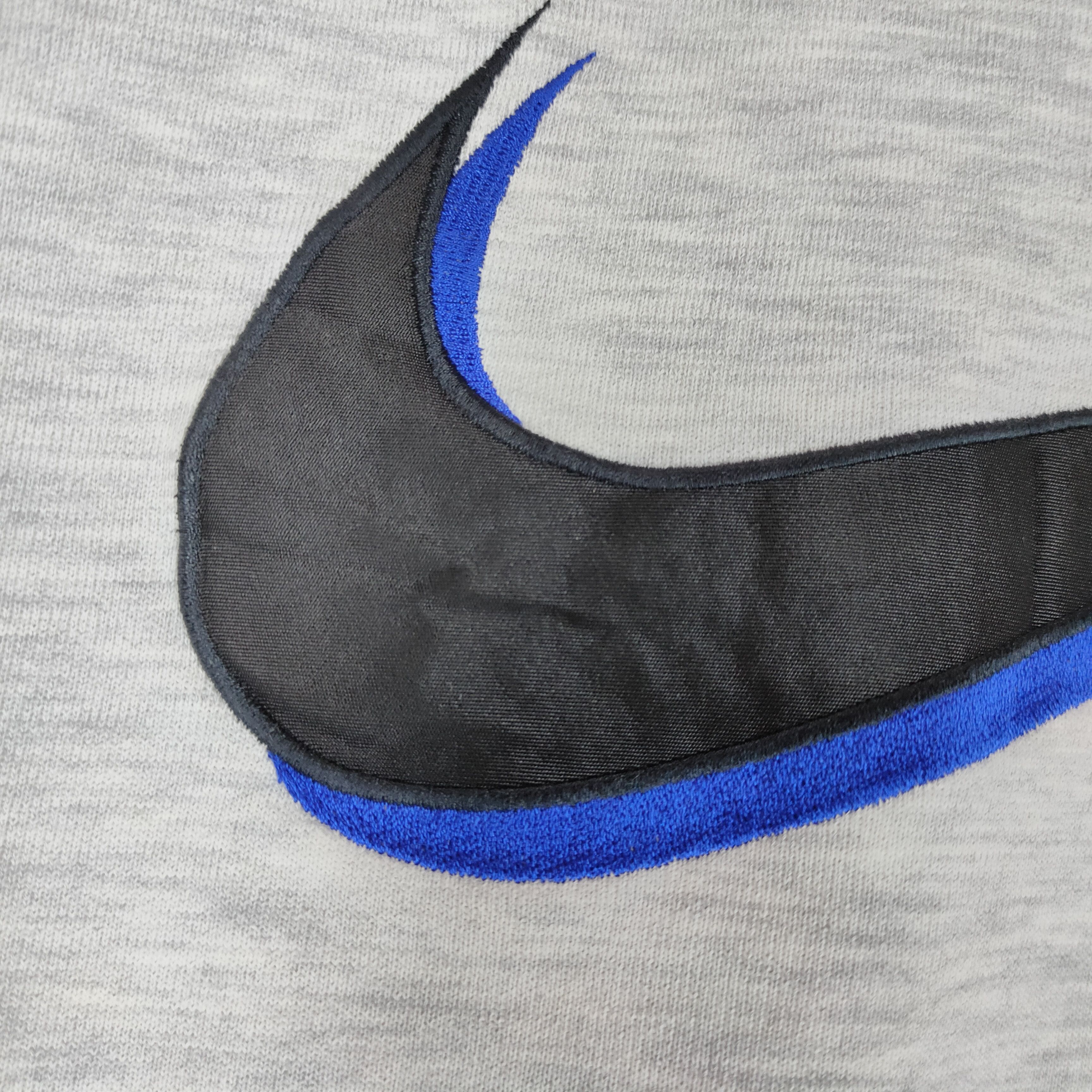 Nike Vintage 90s NIKE DOUBLE EMBROIDERY Big Swoosh Sweatshirt Size US XL / EU 56 / 4 - 2 Thumbnail