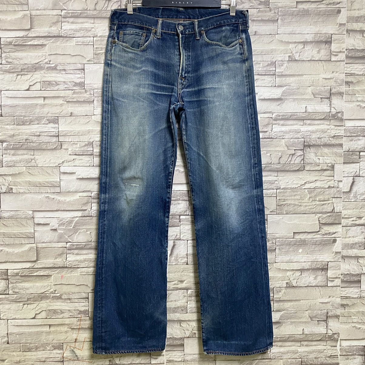 45rpm Vintage 45rpm Distressed Denim Jeans 34x33 Made in Japan Size US 34 / EU 50 - 3 Thumbnail