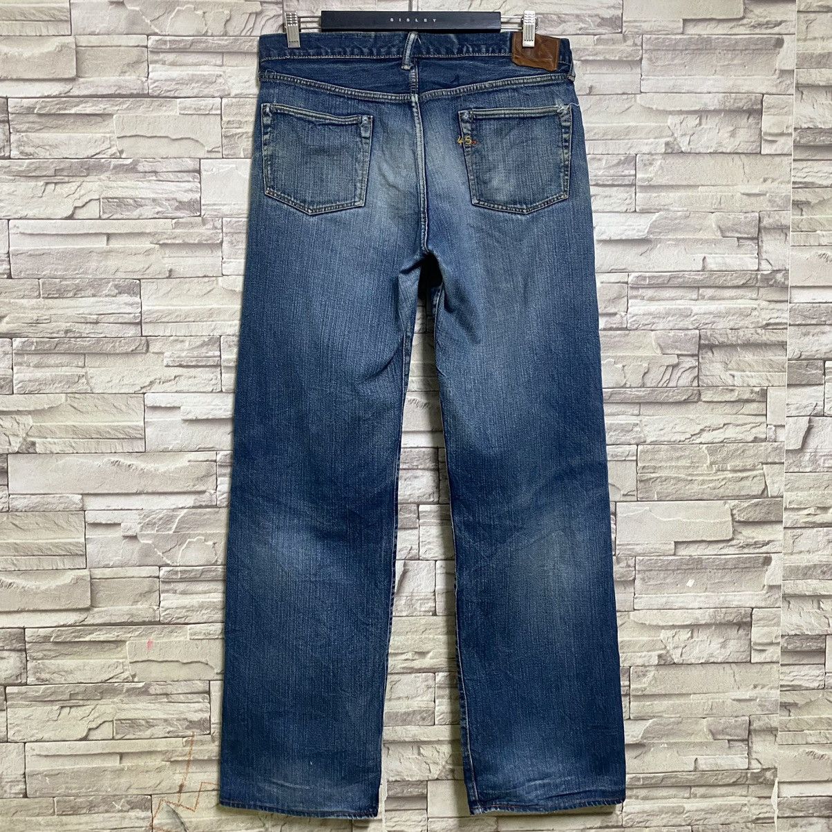 45rpm Vintage 45rpm Distressed Denim Jeans 34x33 Made in Japan Size US 34 / EU 50 - 11 Thumbnail