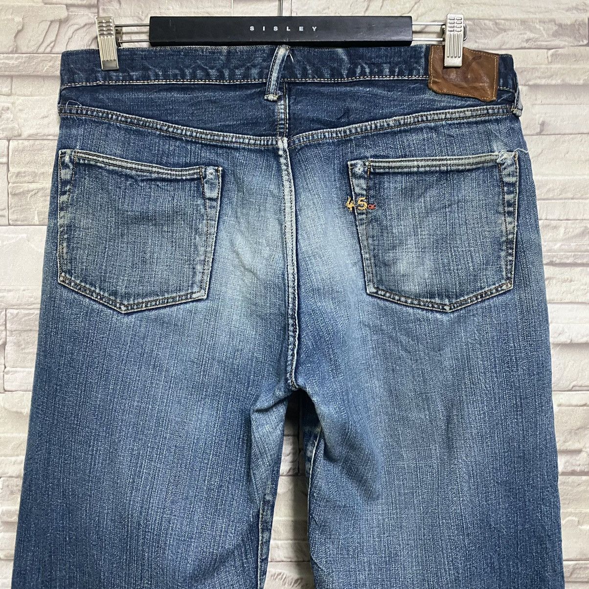 45rpm Vintage 45rpm Distressed Denim Jeans 34x33 Made in Japan Size US 34 / EU 50 - 12 Thumbnail