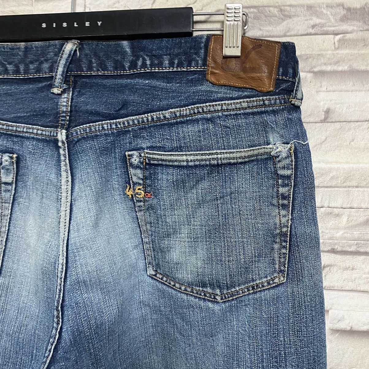 45rpm Vintage 45rpm Distressed Denim Jeans 34x33 Made in Japan Size US 34 / EU 50 - 14 Thumbnail