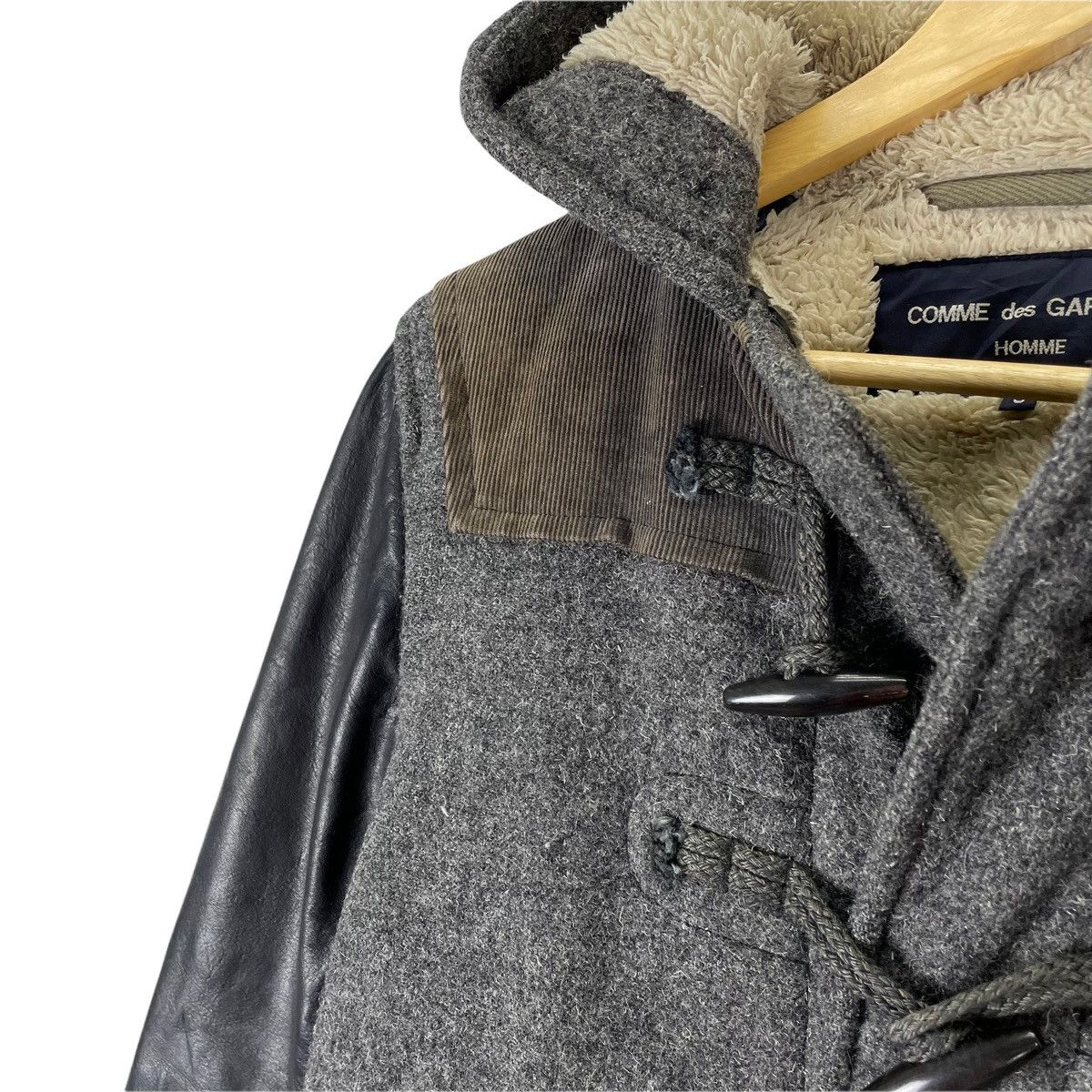 Comme des Garcons 🔥CDGH AW2014 HOODIE DUFFLE LEATHER JACKET Size US S / EU 44-46 / 1 - 5 Thumbnail