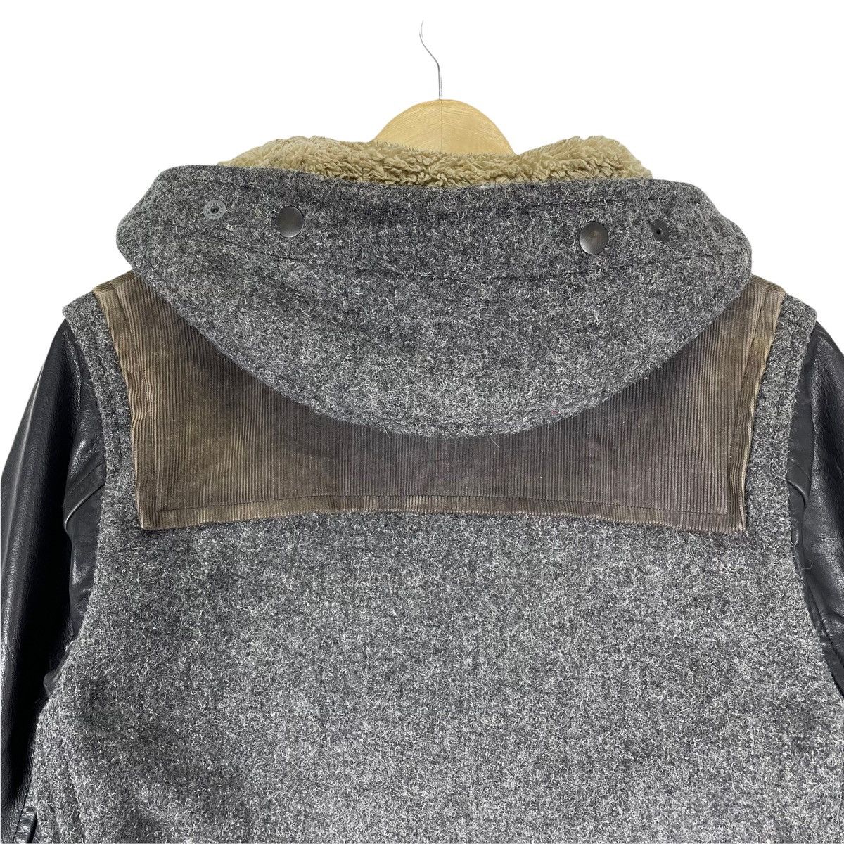 Comme des Garcons 🔥CDGH AW2014 HOODIE DUFFLE LEATHER JACKET Size US S / EU 44-46 / 1 - 9 Thumbnail