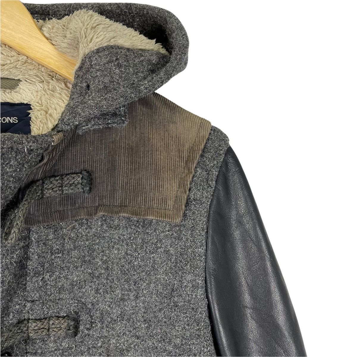 Comme des Garcons 🔥CDGH AW2014 HOODIE DUFFLE LEATHER JACKET Size US S / EU 44-46 / 1 - 7 Thumbnail