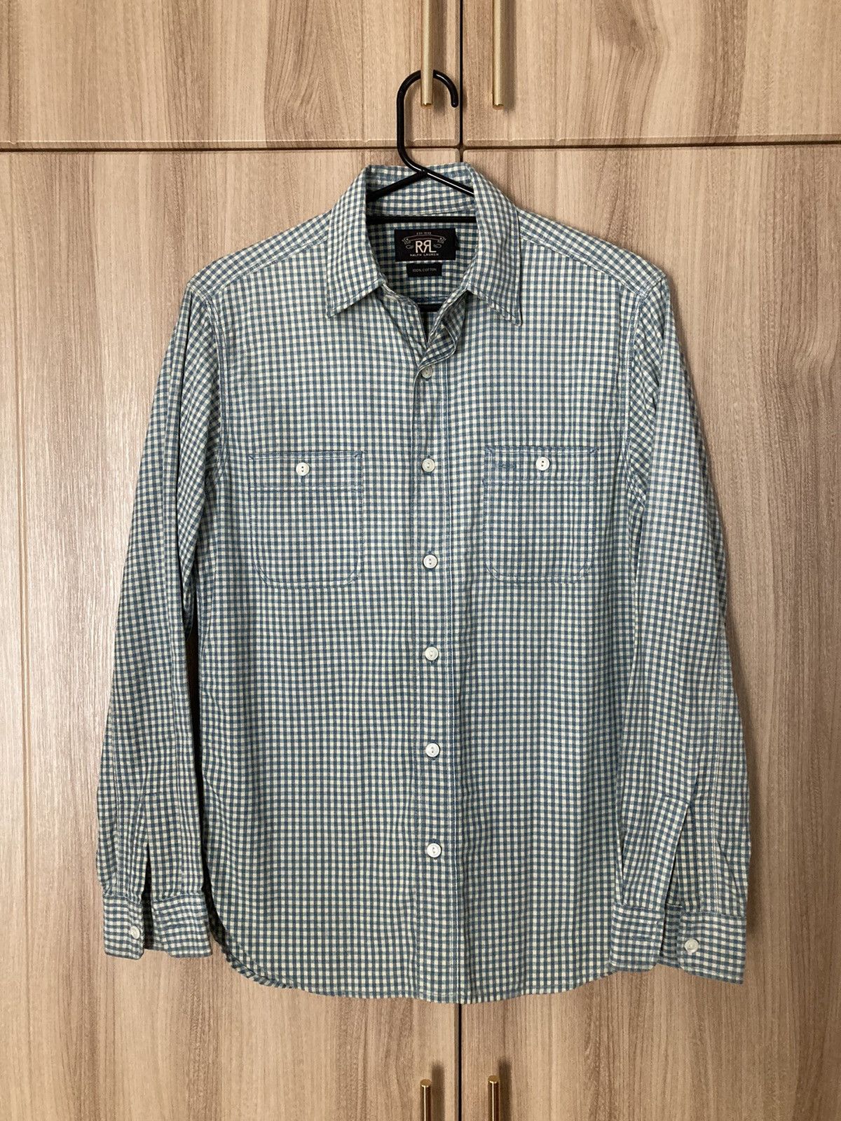 RRL Ralph Lauren Authentic RRL Double RL Collar Loop Checkers Shirt S Size US S / EU 44-46 / 1 - 1 Thumbnail