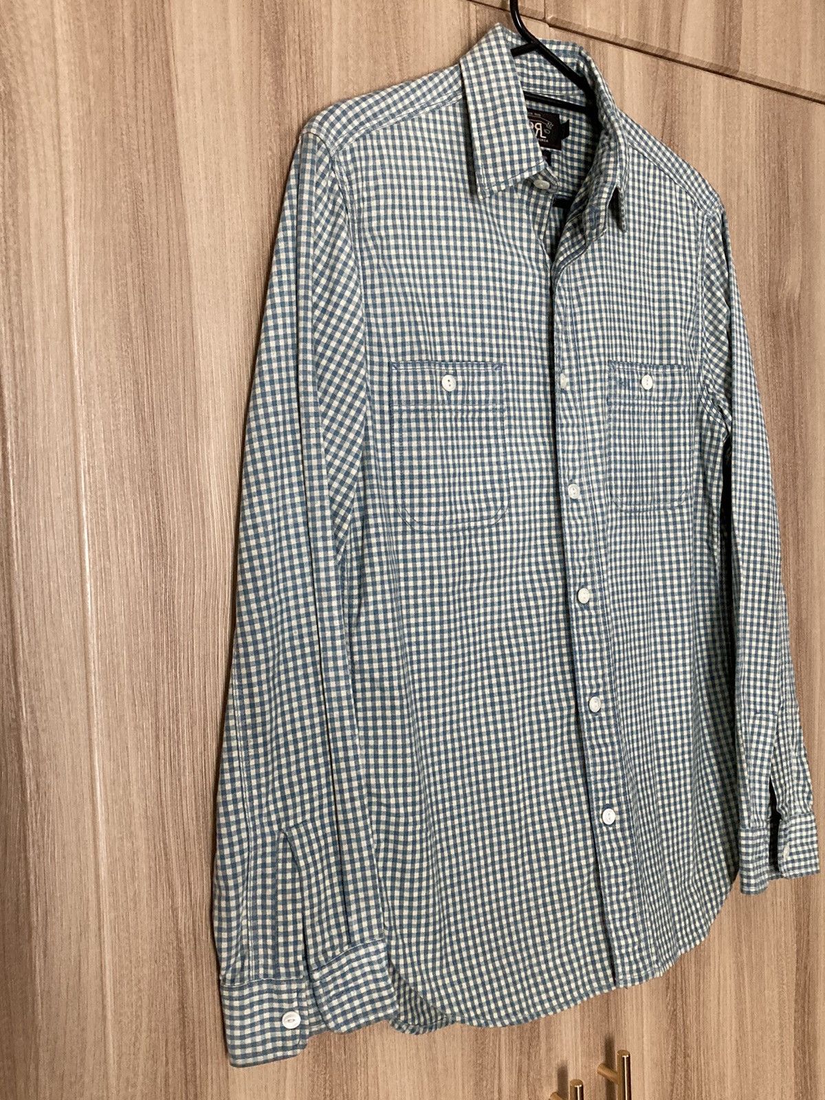 RRL Ralph Lauren Authentic RRL Double RL Collar Loop Checkers Shirt S Size US S / EU 44-46 / 1 - 3 Thumbnail