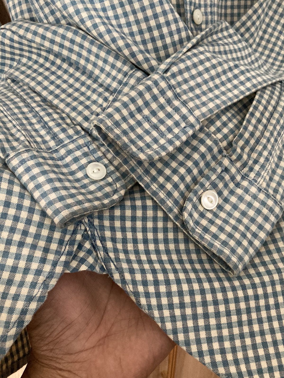 RRL Ralph Lauren Authentic RRL Double RL Collar Loop Checkers Shirt S Size US S / EU 44-46 / 1 - 5 Thumbnail