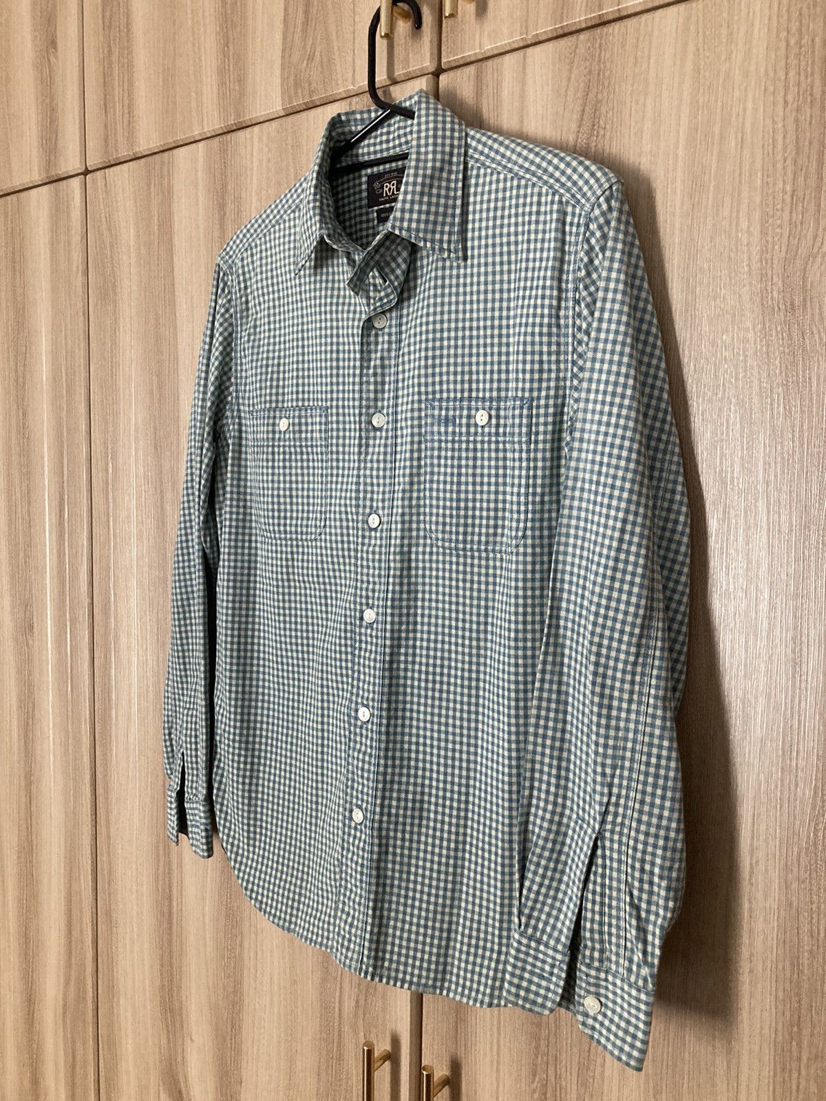 RRL Ralph Lauren Authentic RRL Double RL Collar Loop Checkers Shirt S Size US S / EU 44-46 / 1 - 2 Thumbnail