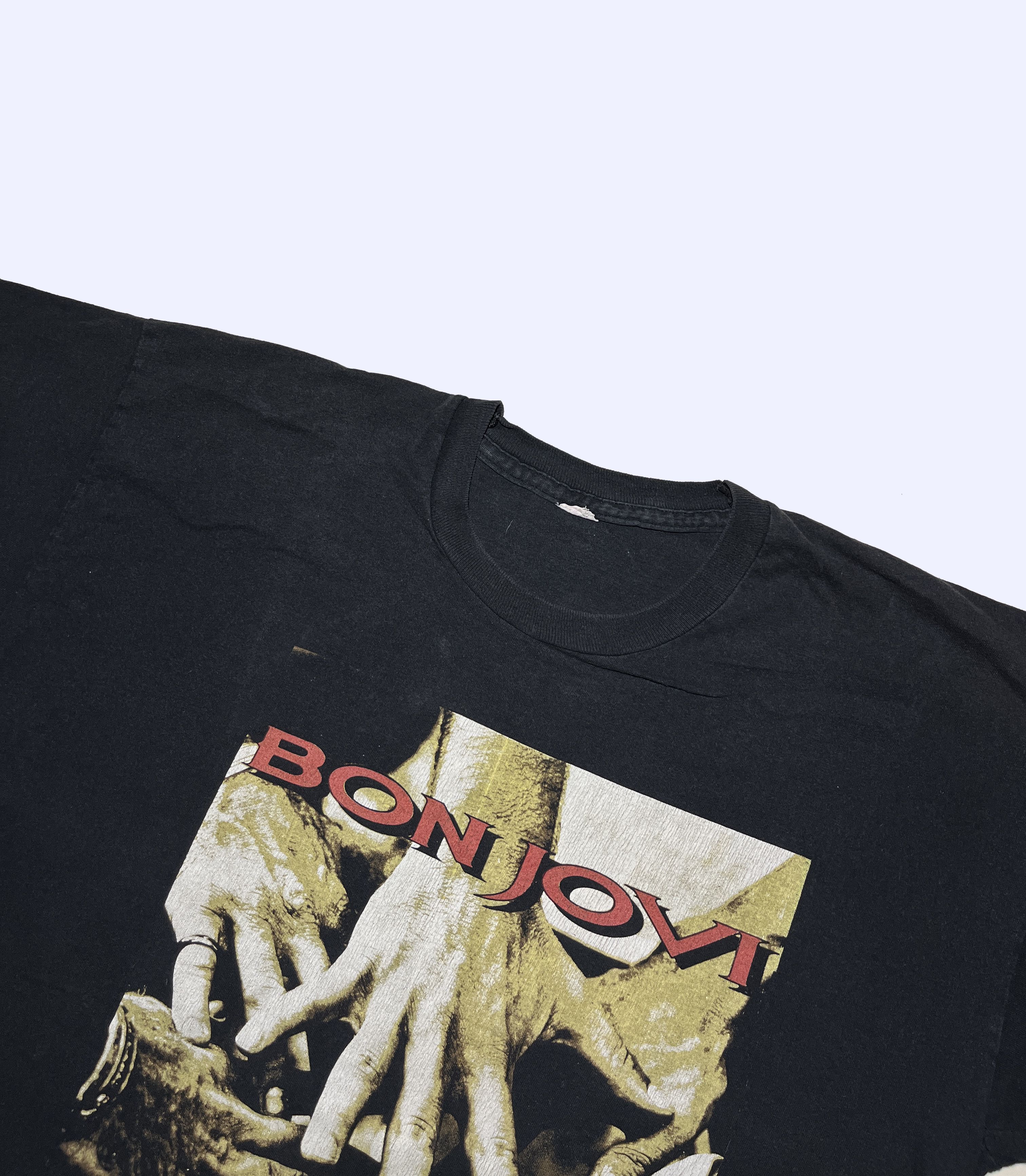 Band Tees Bon Jovi 1993 Europa Tour Single Stitch T-shirt Size US XL / EU 56 / 4 - 2 Thumbnail