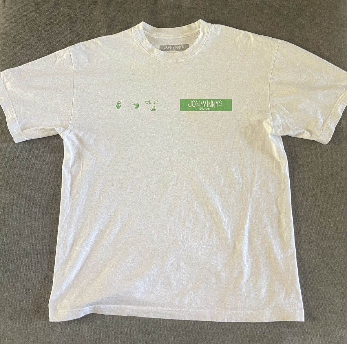 Off-White Off White x Jon & Vinny’s tee Size US L / EU 52-54 / 3 - 1 Thumbnail