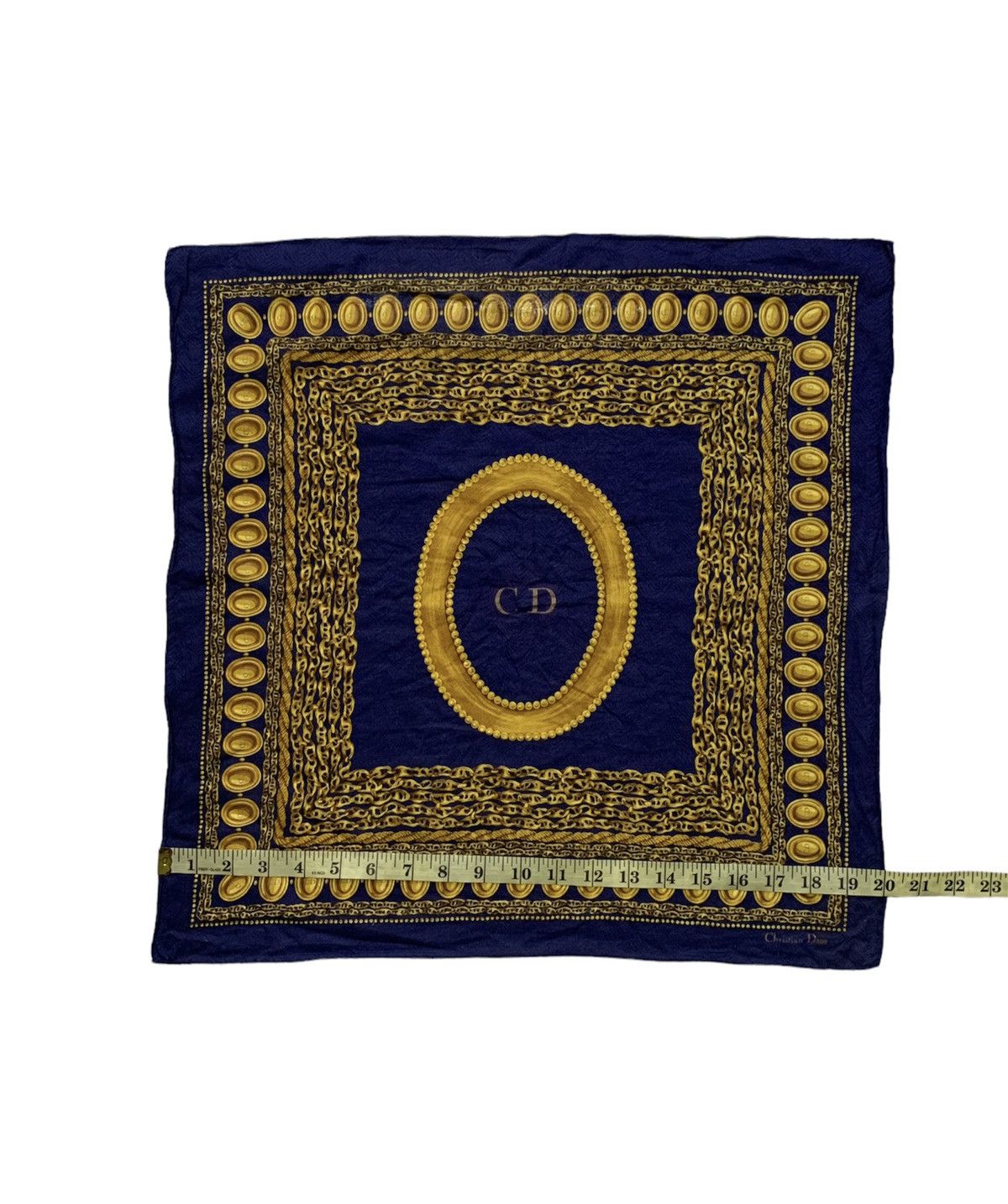 Christian Dior Monsieur × Other Vintage Christian Dior Gold Chain Bandana Scarf Neckerchief Size ONE SIZE - 5 Thumbnail
