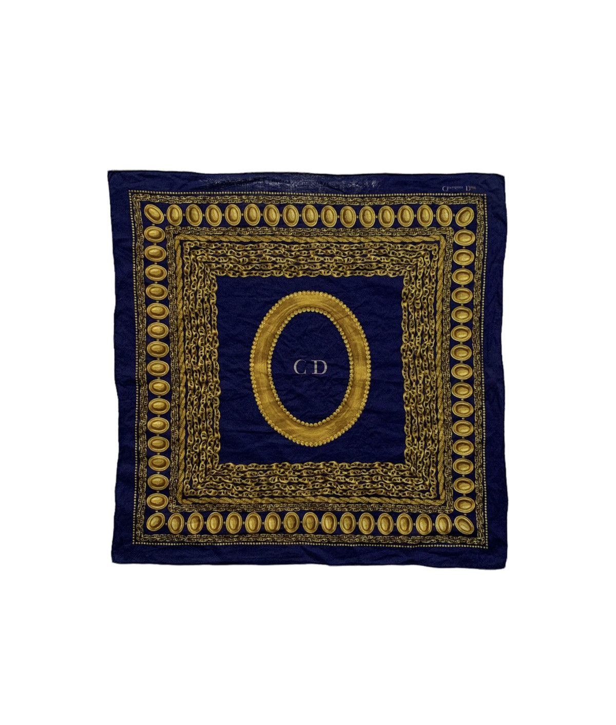 Christian Dior Monsieur × Other Vintage Christian Dior Gold Chain Bandana Scarf Neckerchief Size ONE SIZE - 3 Thumbnail