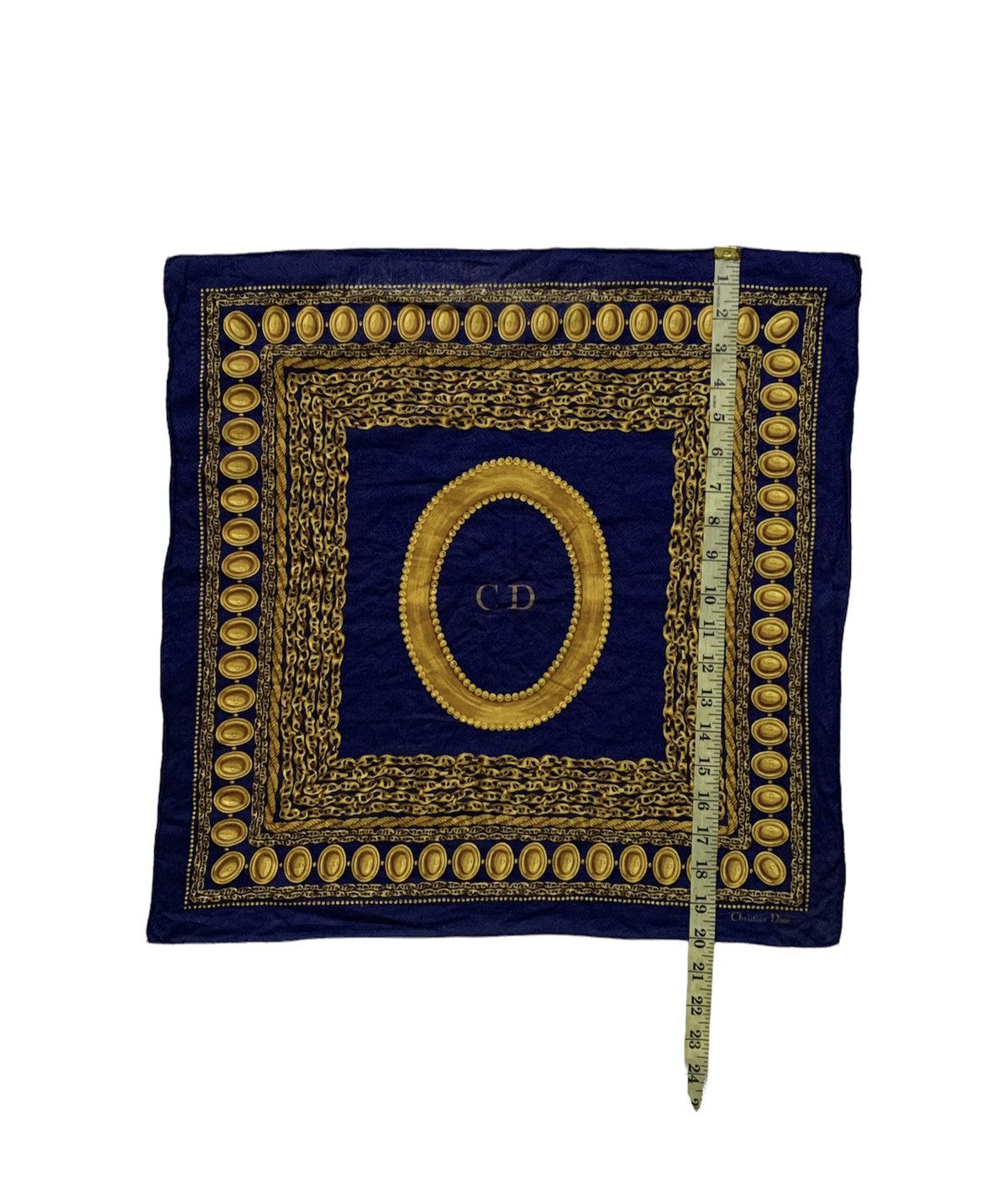 Christian Dior Monsieur × Other Vintage Christian Dior Gold Chain Bandana Scarf Neckerchief Size ONE SIZE - 6 Thumbnail