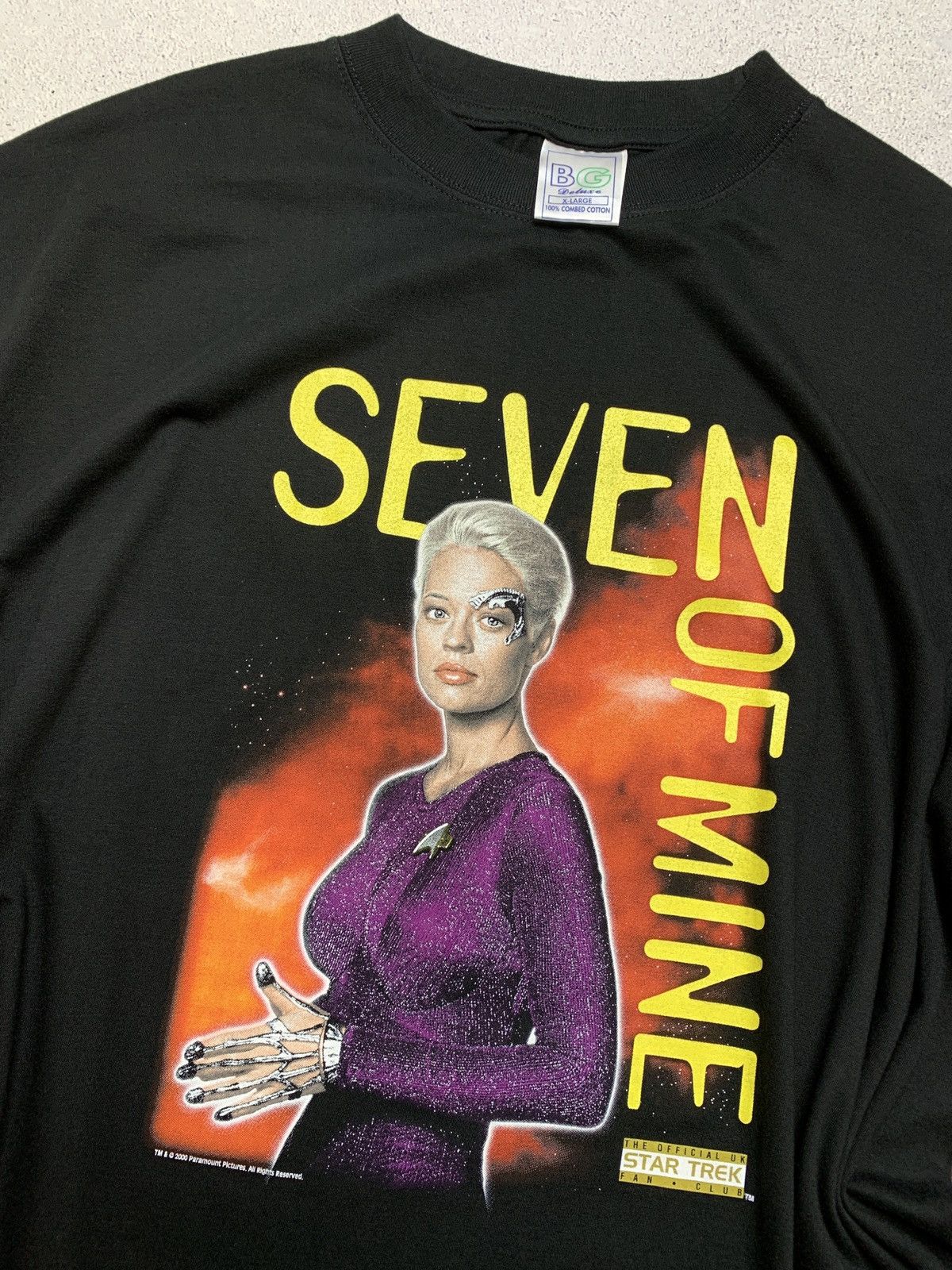 Band Tees © 2000 Star Trek “SEVEN of MINE” Fan Club T-Shirt Size US XL / EU 56 / 4 - 5 Thumbnail