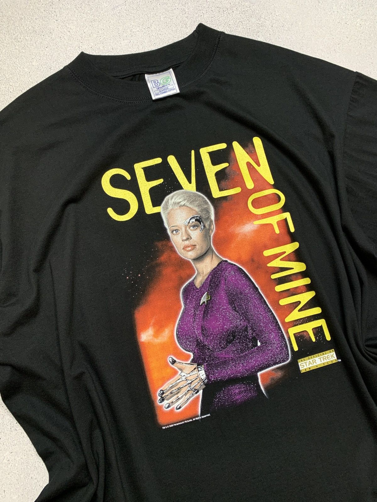 Band Tees © 2000 Star Trek “SEVEN of MINE” Fan Club T-Shirt Size US XL / EU 56 / 4 - 6 Thumbnail