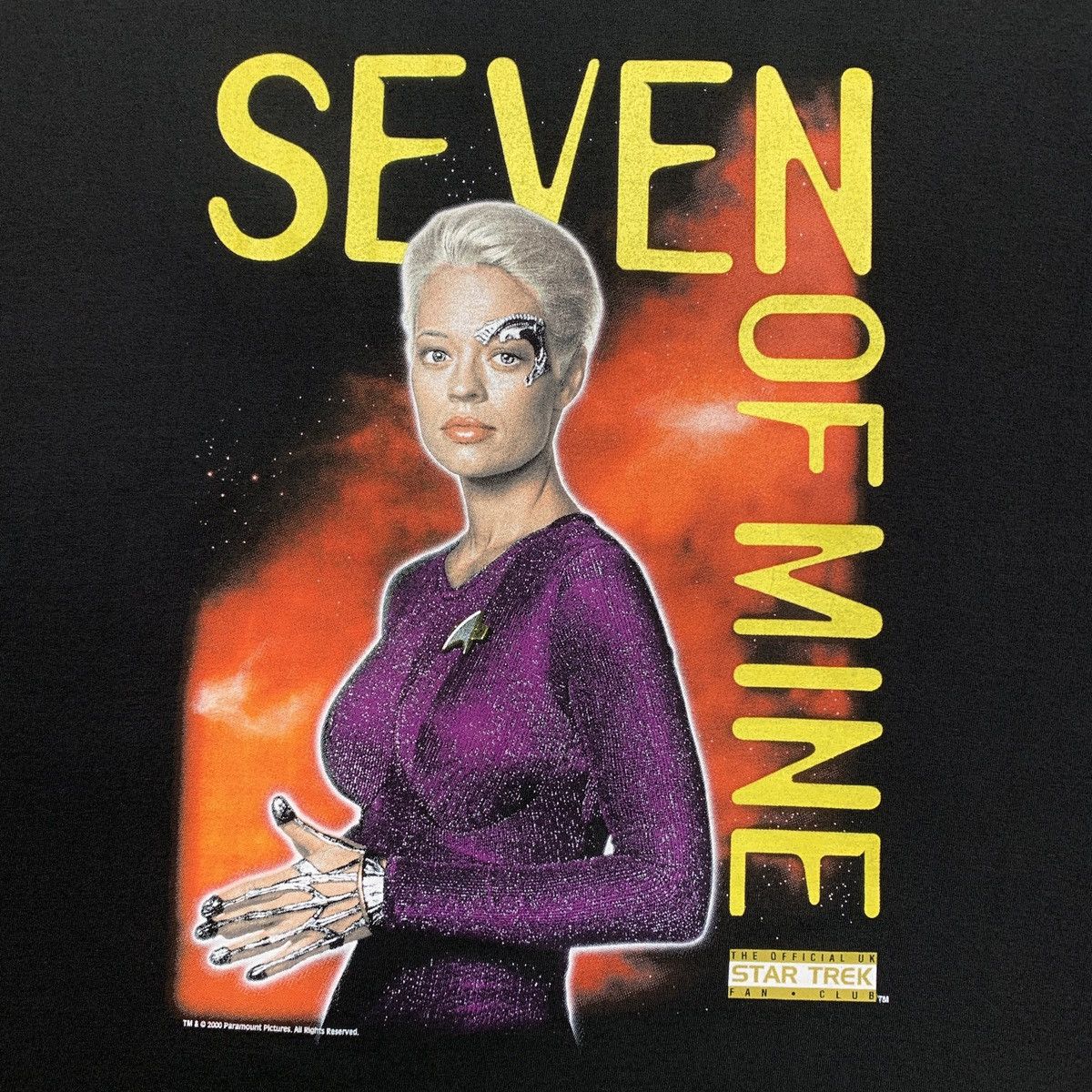 Band Tees © 2000 Star Trek “SEVEN of MINE” Fan Club T-Shirt Size US XL / EU 56 / 4 - 8 Thumbnail
