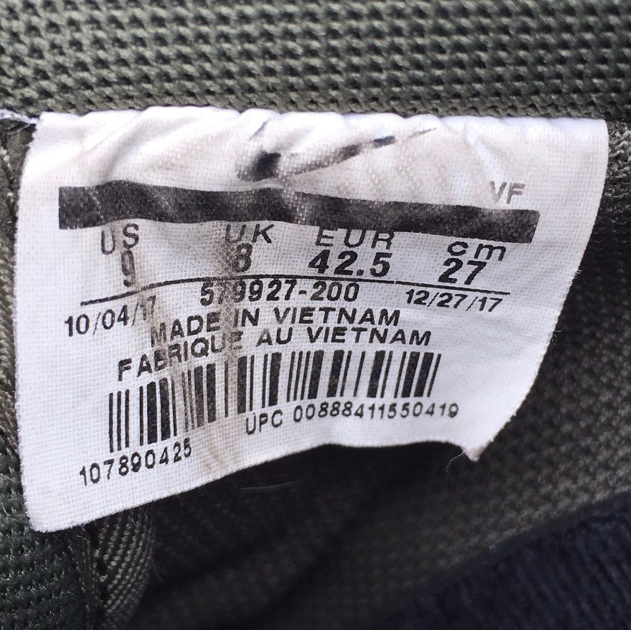Nike Nike Air Force 1 Low Canvas Med Olive Size US 9 / EU 42 - 4 Thumbnail