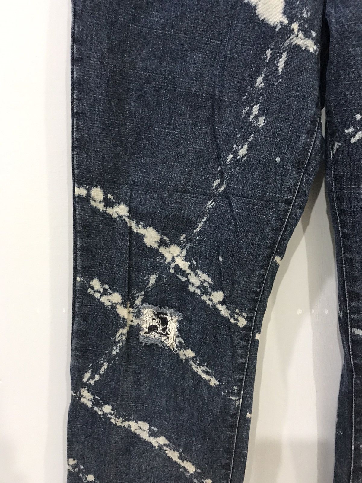 Japanese Brand MODERN Japan Patchwork Acid Samurai Slash Distressed Denim Size US 29 - 7 Thumbnail