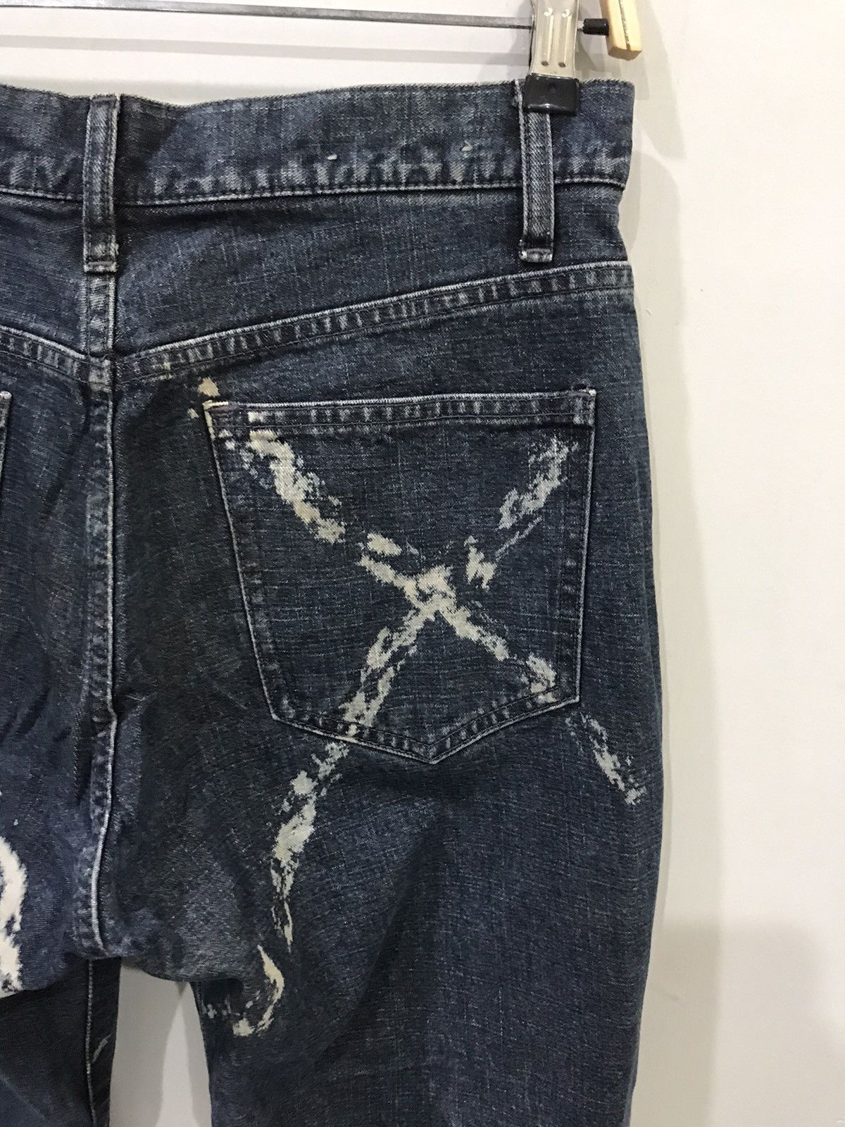 Japanese Brand MODERN Japan Patchwork Acid Samurai Slash Distressed Denim Size US 29 - 11 Thumbnail