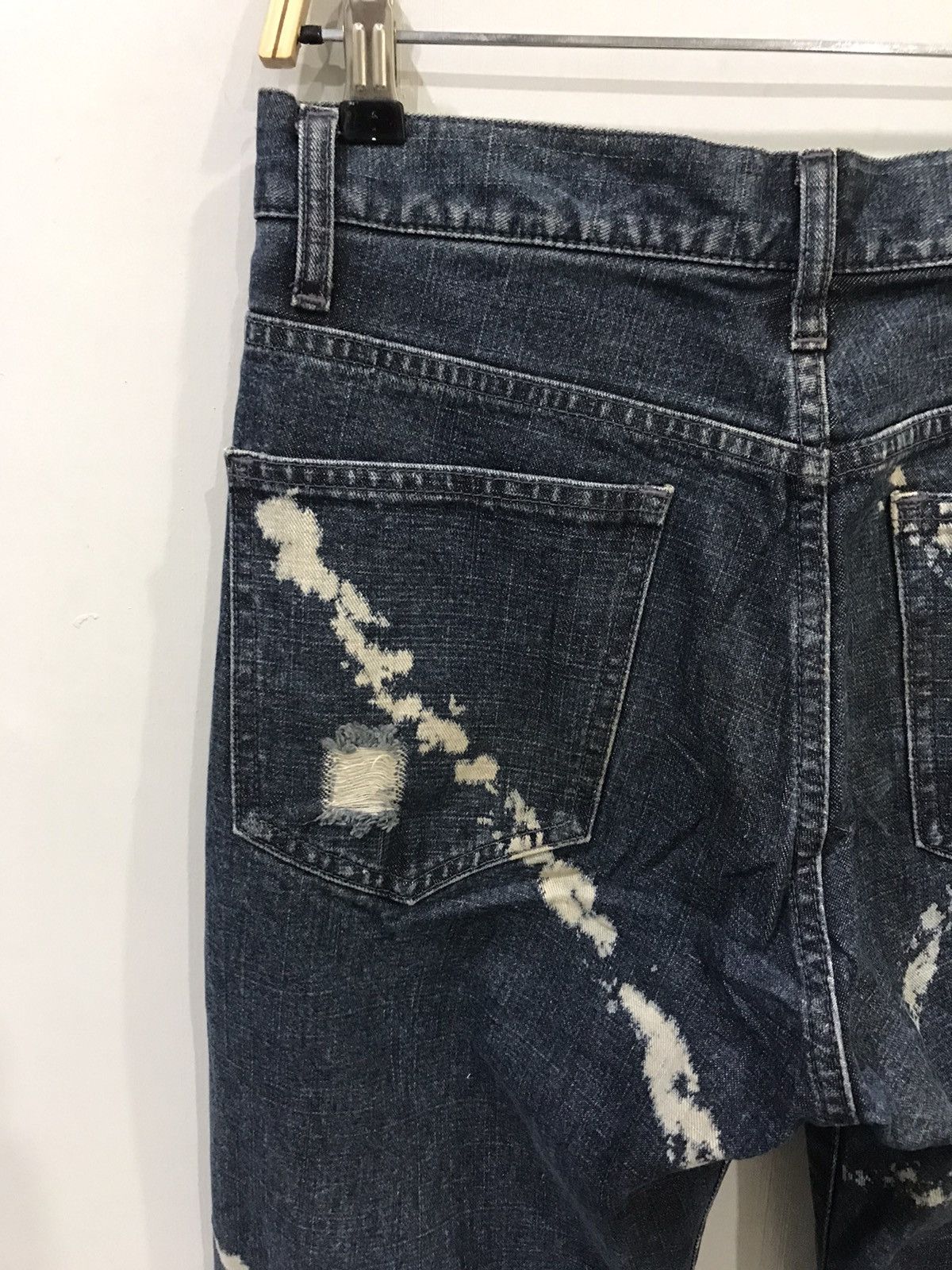 Japanese Brand MODERN Japan Patchwork Acid Samurai Slash Distressed Denim Size US 29 - 12 Thumbnail