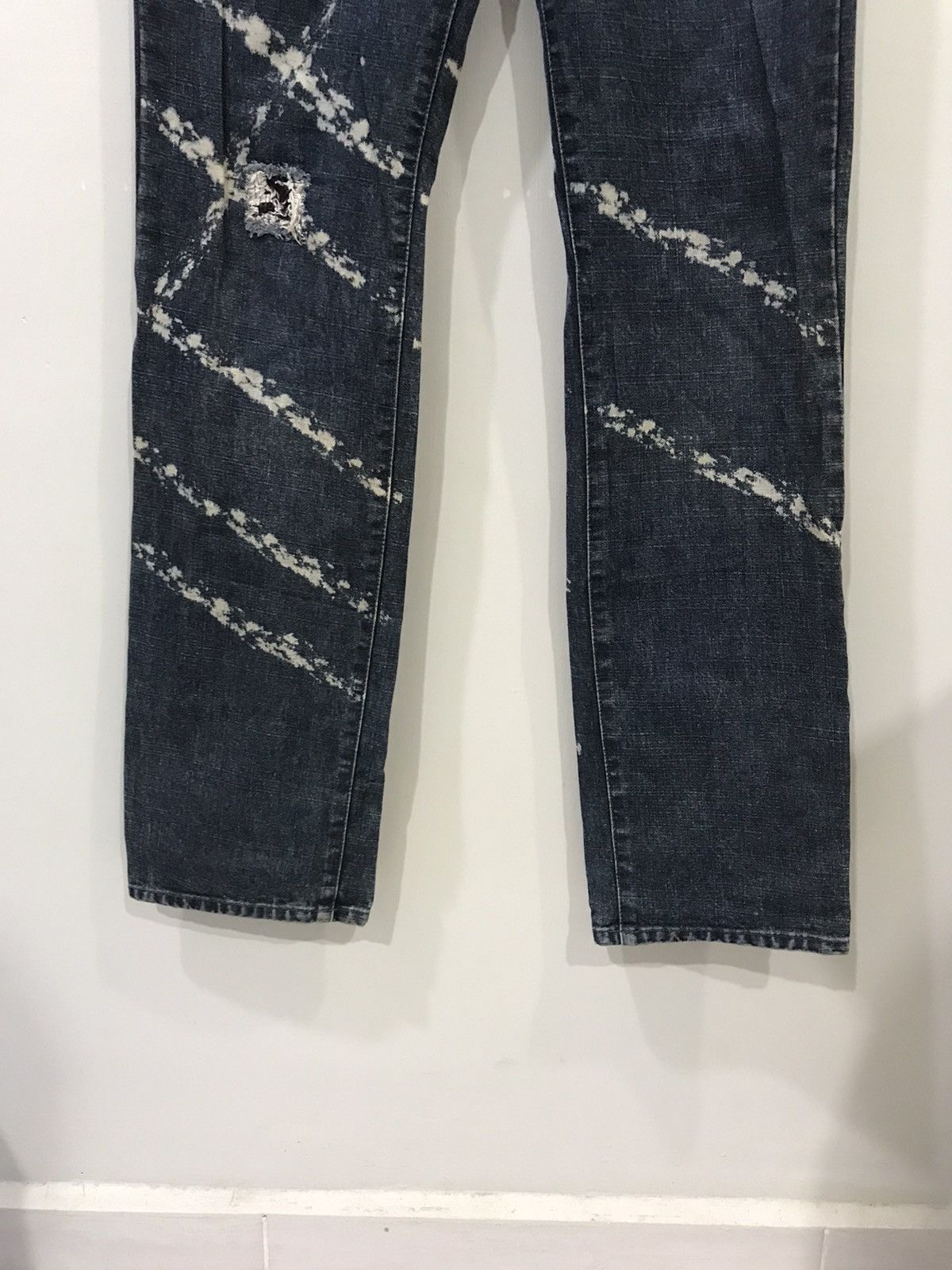 Japanese Brand MODERN Japan Patchwork Acid Samurai Slash Distressed Denim Size US 29 - 8 Thumbnail