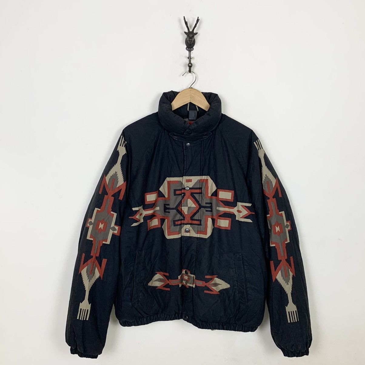 Polo Ralph Lauren Vintage Polo Country Aztec Puffer Down Jacket Rare ...