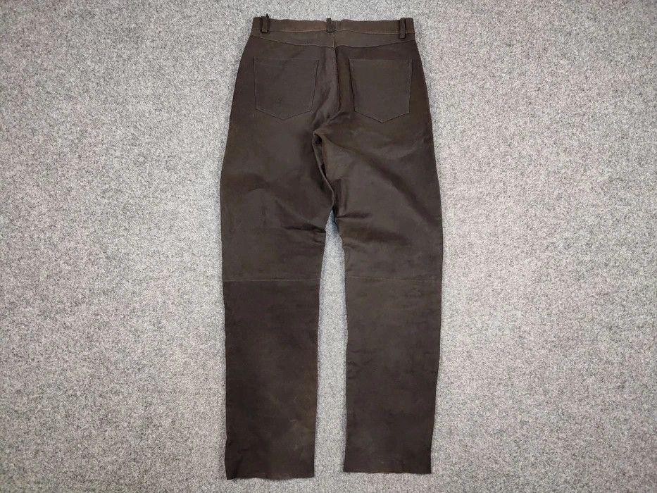 Japanese Brand Vintage 90's Japan leather Dark Brown Trousers Casual Pants Size US 34 / EU 50 - 6 Thumbnail