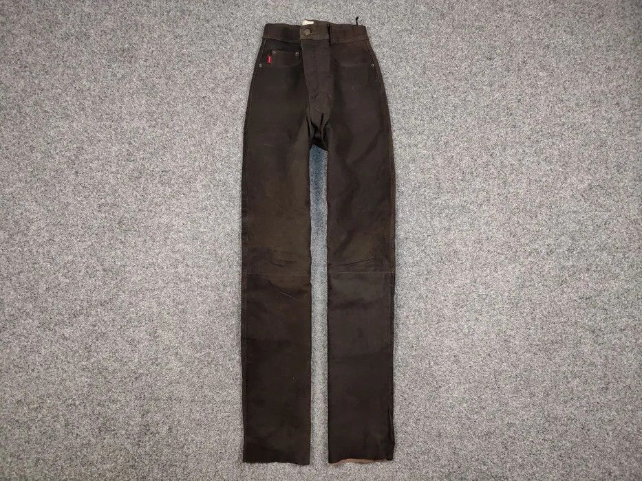 Japanese Brand Vintage 90's Japan leather Dark Brown Trousers Casual Pants Size US 34 / EU 50 - 1 Thumbnail