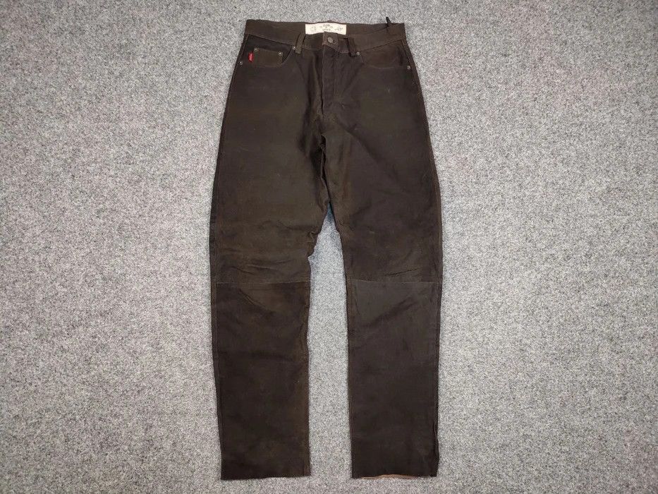 Japanese Brand Vintage 90's Japan leather Dark Brown Trousers Casual Pants Size US 34 / EU 50 - 5 Thumbnail