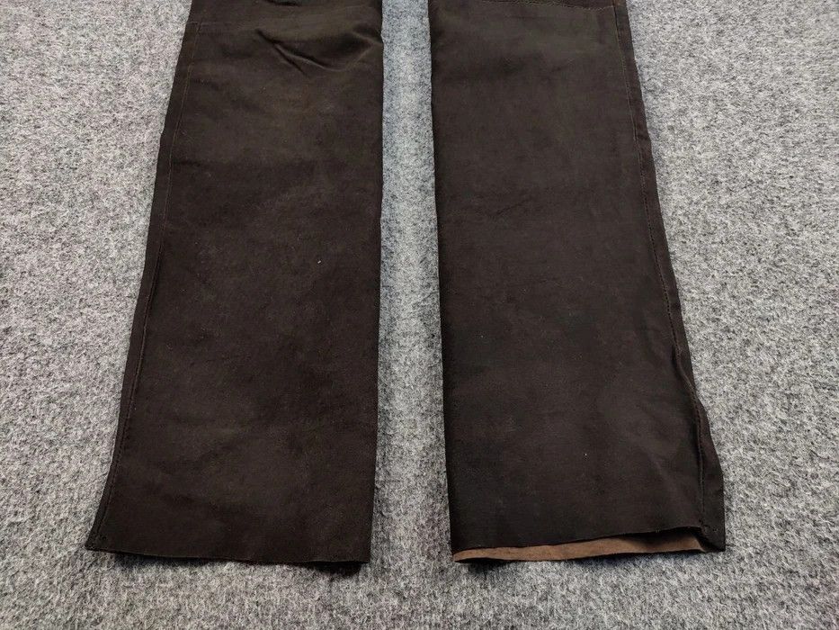 Japanese Brand Vintage 90's Japan leather Dark Brown Trousers Casual Pants Size US 34 / EU 50 - 4 Thumbnail