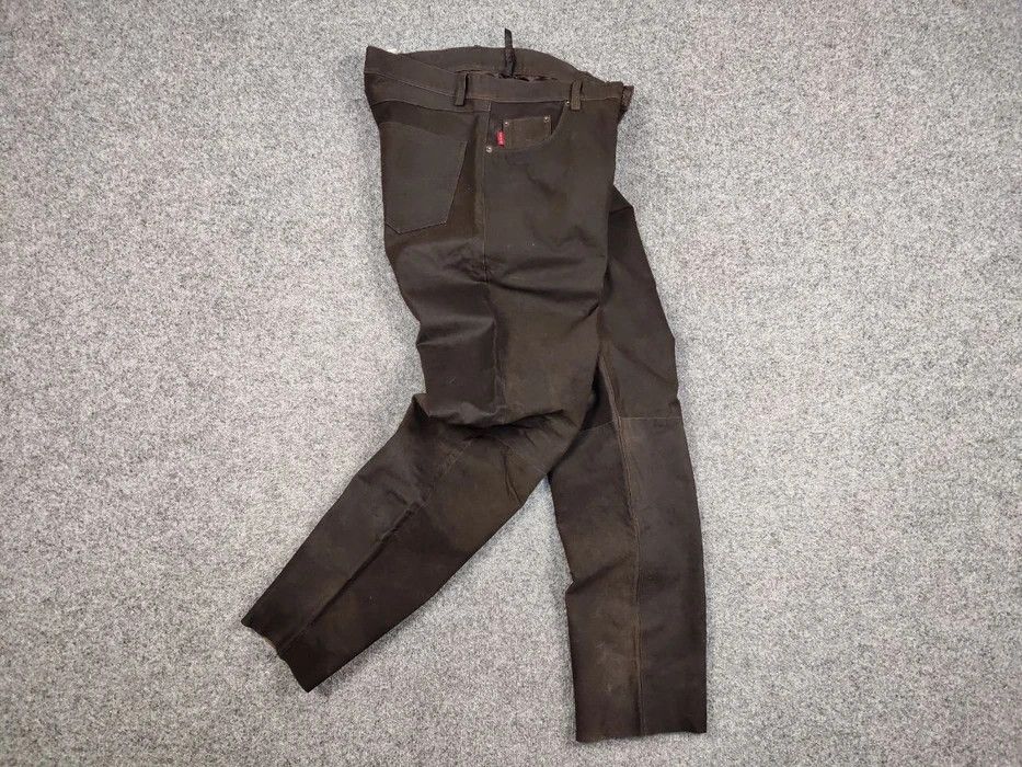 Japanese Brand Vintage 90's Japan leather Dark Brown Trousers Casual Pants Size US 34 / EU 50 - 7 Thumbnail