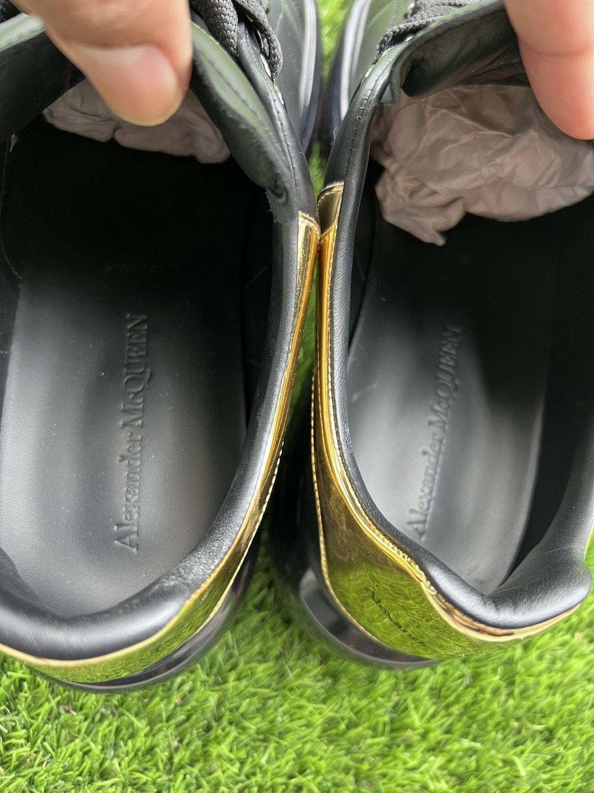Alexander McQueen Black and Gold Alexander McQueens Size US 12 / EU 45 - 6 Thumbnail