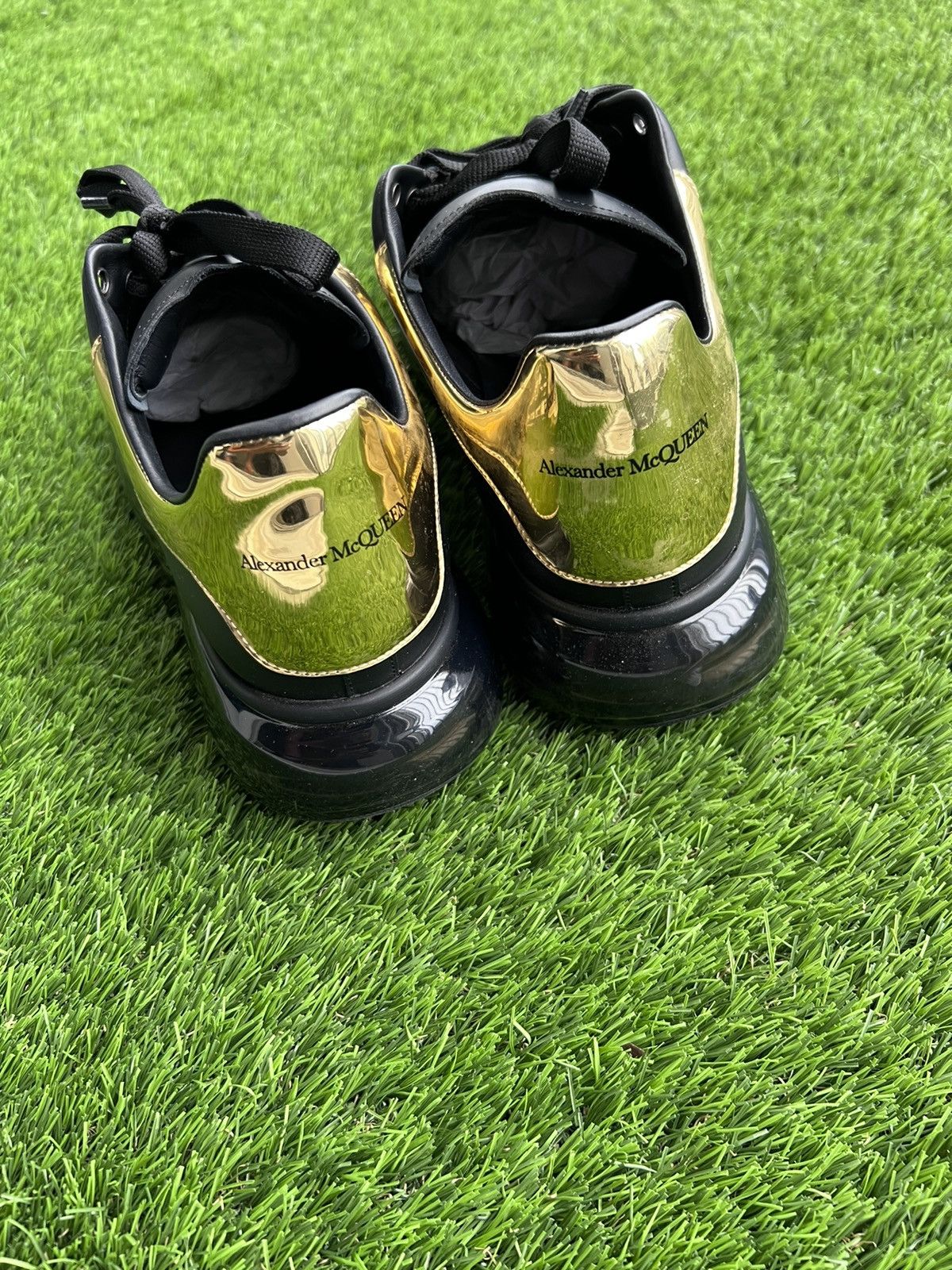 Size 7 - Alexander McQueen Oversized Sneaker Black Crystal