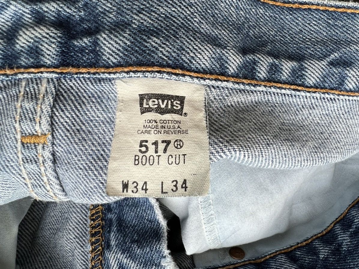 Levi's R1 2000 Levi’s 517 Fade Light Blue Denim Bootcut Jeans Size US 33 - 15 Thumbnail