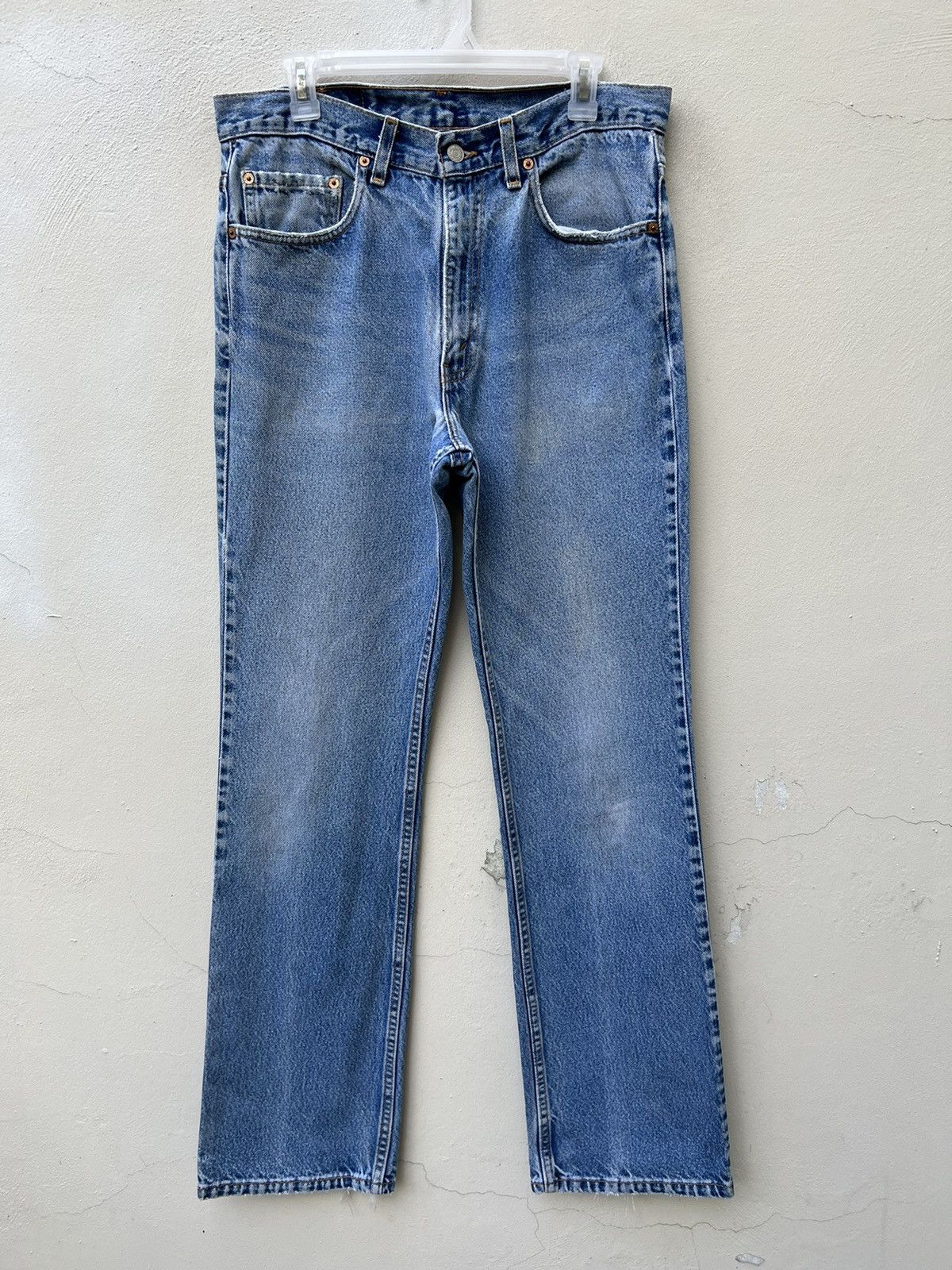 Levi's R1 2000 Levi’s 517 Fade Light Blue Denim Bootcut Jeans Size US 33 - 3 Thumbnail