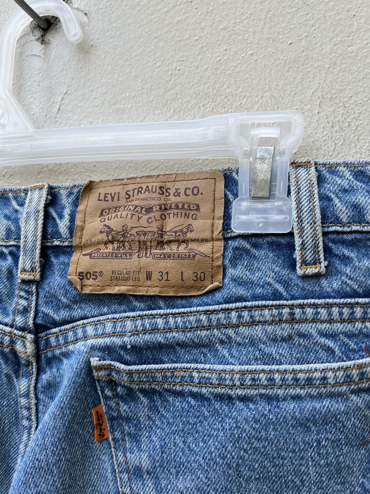 Levi's R1 Vintage 90s Levi’s 505 Orange Tab Denim Painter Jeans Size US 30 / EU 46 - 14 Thumbnail