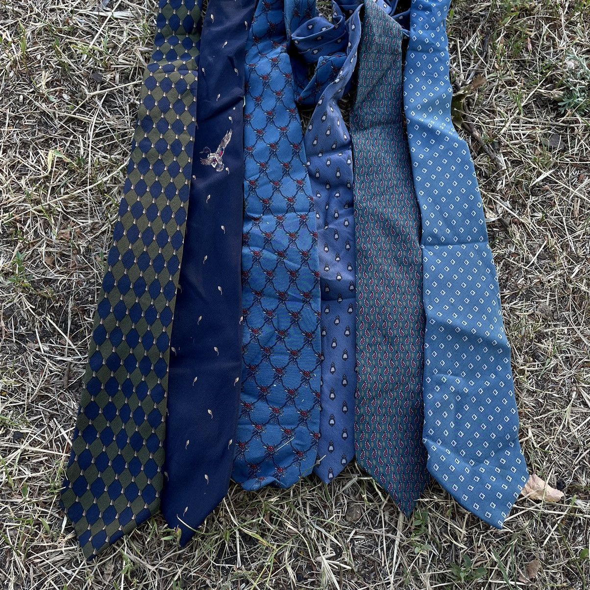 Ermenegildo Zegna × Vintage Vintage 90s Ermenegildo Zegna Lot 6 TIES Ties Luxury Size ONE SIZE - 3 Thumbnail