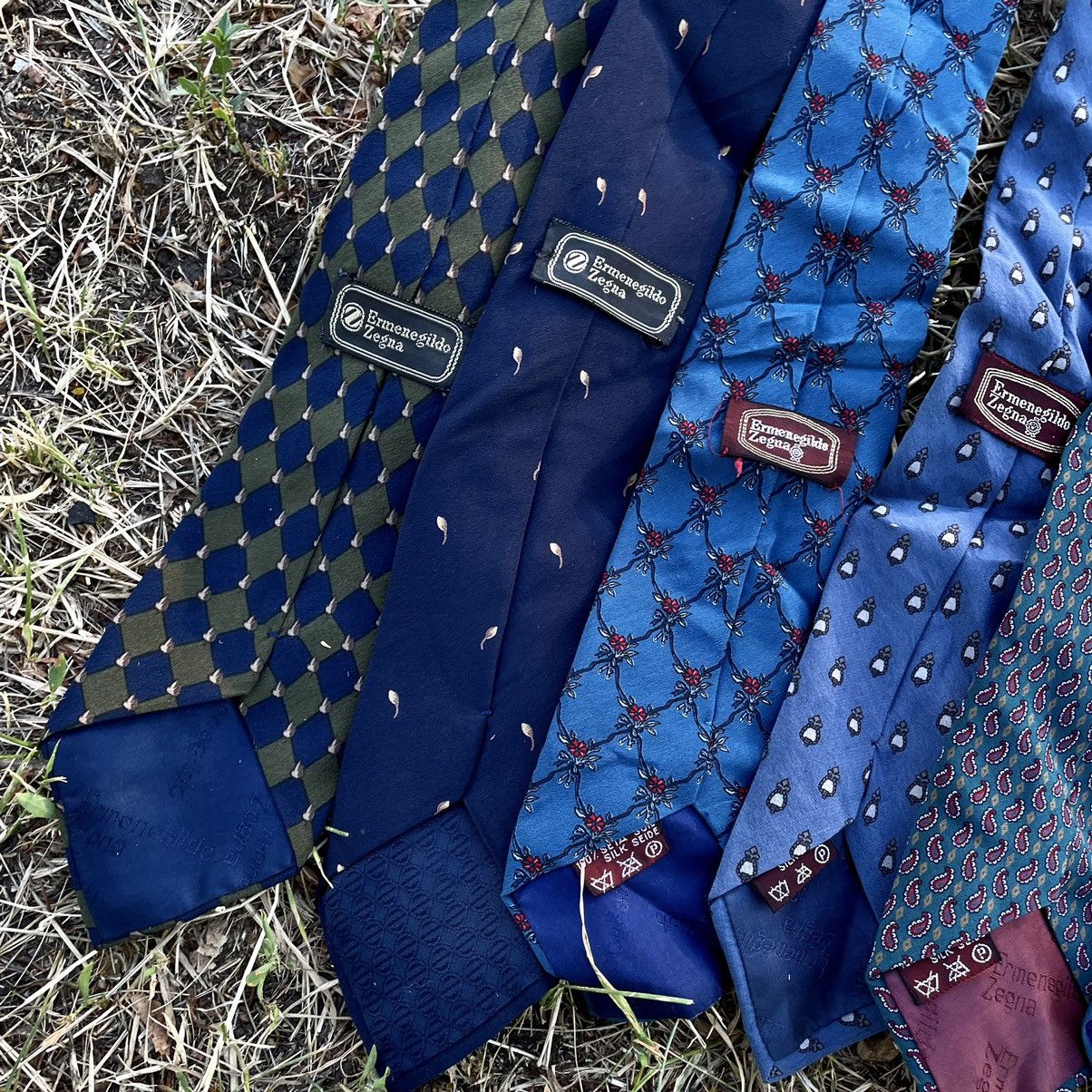 Ermenegildo Zegna × Vintage Vintage 90s Ermenegildo Zegna Lot 6 TIES Ties Luxury Size ONE SIZE - 6 Thumbnail