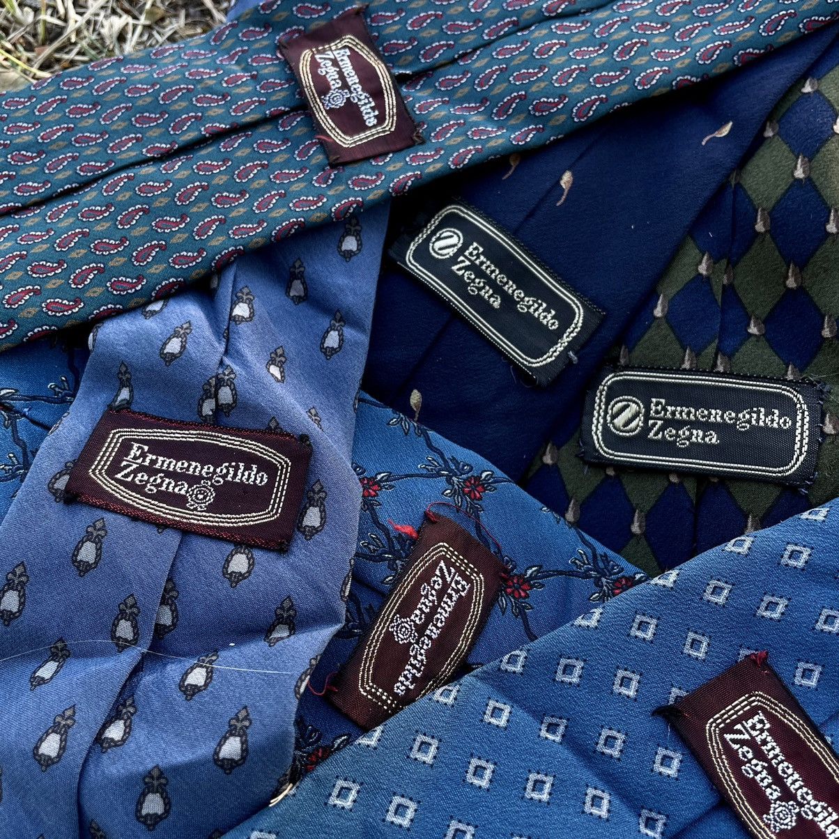 Ermenegildo Zegna × Vintage Vintage 90s Ermenegildo Zegna Lot 6 TIES Ties Luxury Size ONE SIZE - 8 Thumbnail