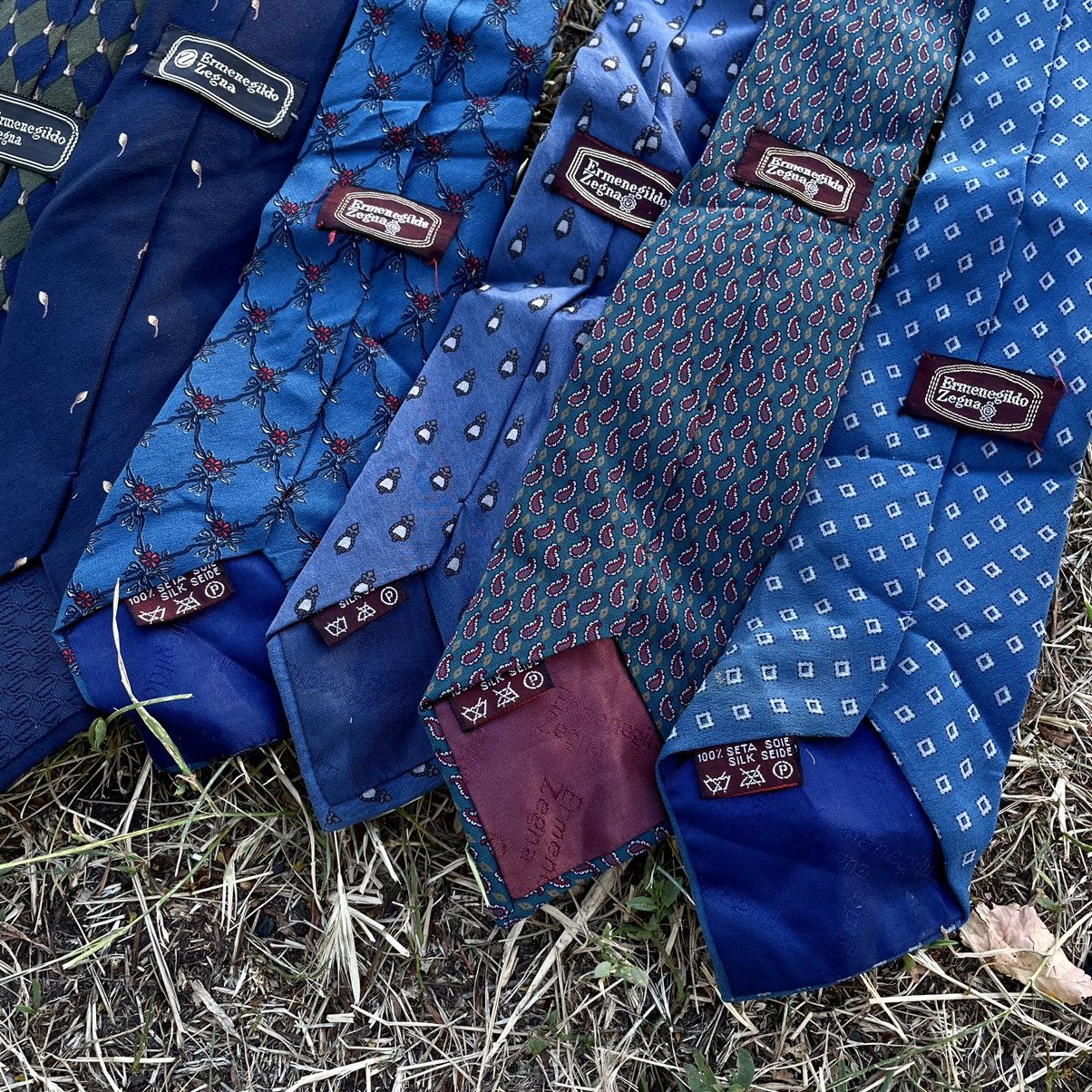 Ermenegildo Zegna × Vintage Vintage 90s Ermenegildo Zegna Lot 6 TIES Ties Luxury Size ONE SIZE - 7 Thumbnail