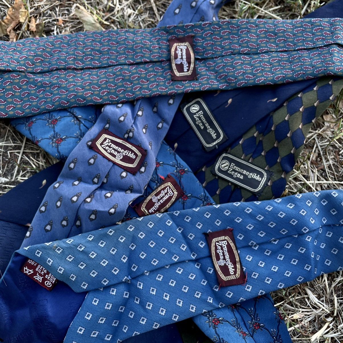 Ermenegildo Zegna × Vintage Vintage 90s Ermenegildo Zegna Lot 6 TIES Ties Luxury Size ONE SIZE - 1 Thumbnail