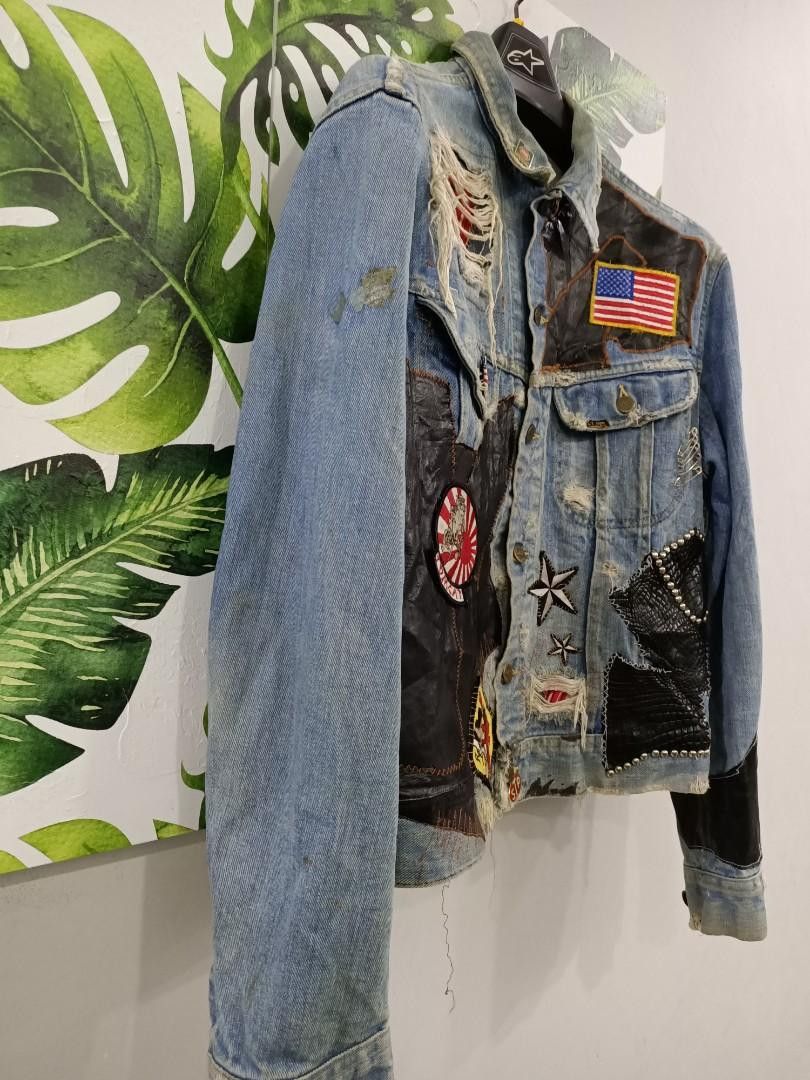 Lee × Vintage Lee Reconstructed Patchwork Denim Trucker Size US L / EU 52-54 / 3 - 6 Thumbnail
