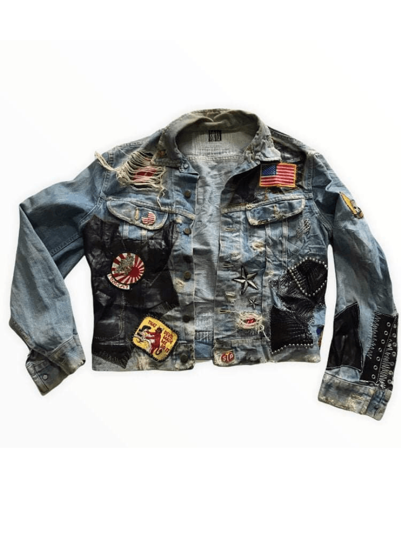 Lee × Vintage Lee Reconstructed Patchwork Denim Trucker Size US L / EU 52-54 / 3 - 1 Thumbnail