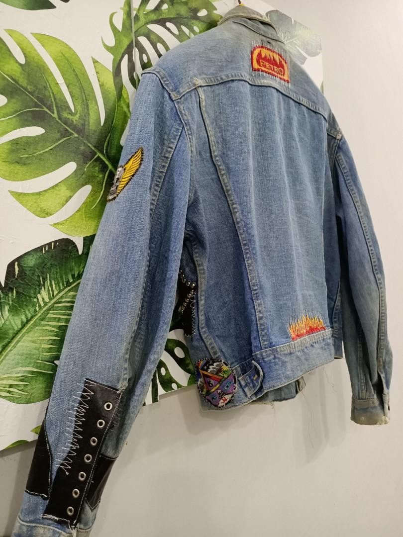 Lee × Vintage Lee Reconstructed Patchwork Denim Trucker Size US L / EU 52-54 / 3 - 9 Thumbnail