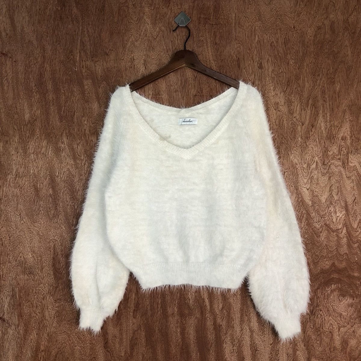 Homespun Knitwear Dazzlin White Mohair Knitwear #0443 Size US M / EU 48-50 / 2 - 1 Thumbnail