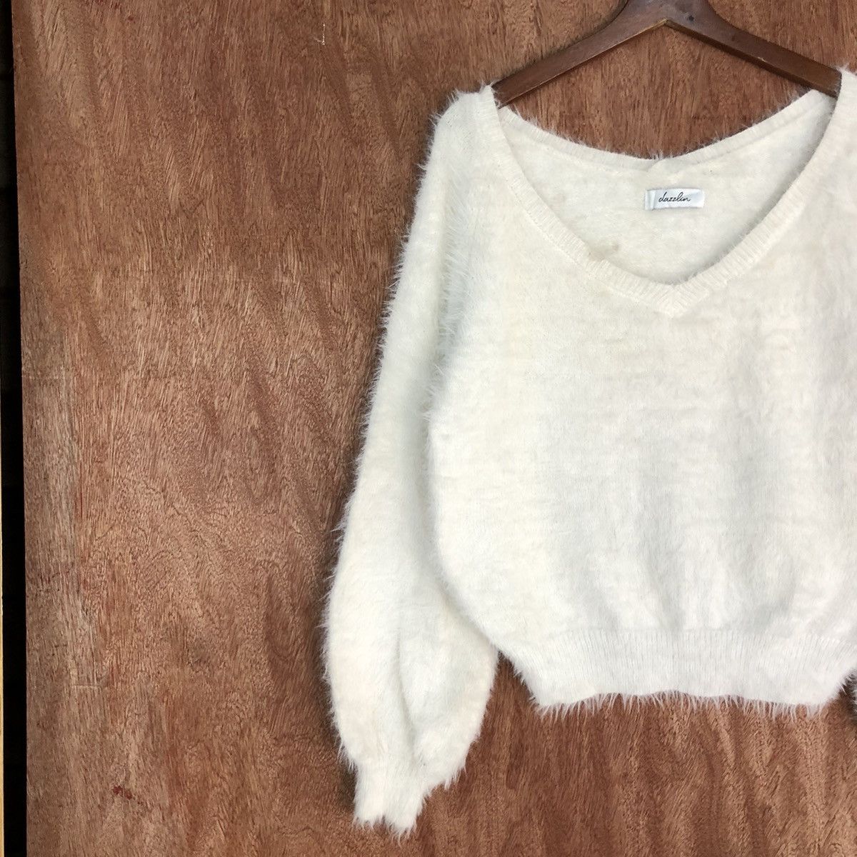 Homespun Knitwear Dazzlin White Mohair Knitwear #0443 Size US M / EU 48-50 / 2 - 7 Thumbnail